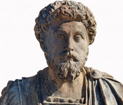 Amazing MARCO AURELIO TERRACOTTA BUST 21th Century