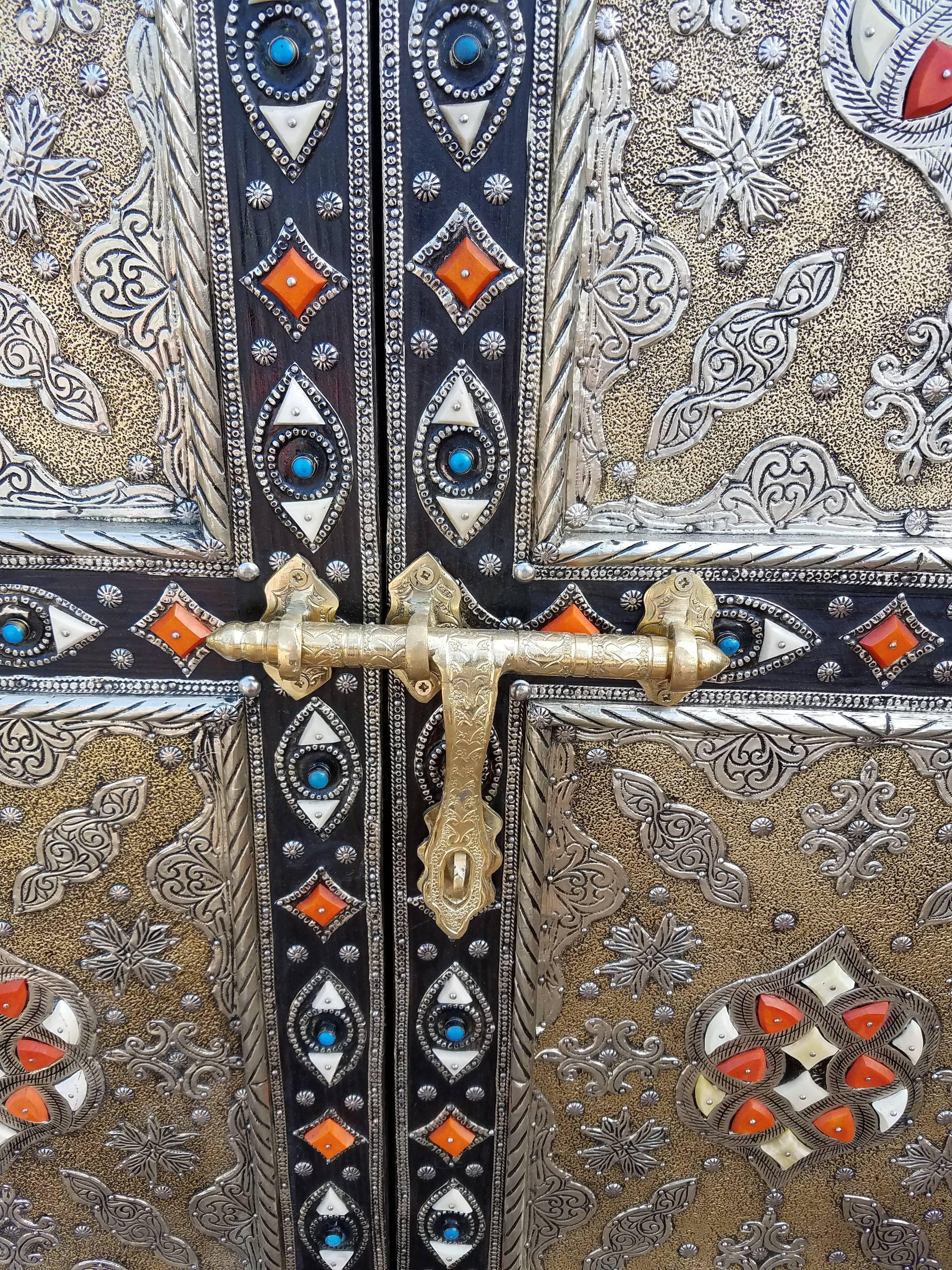 One of the most exquisite doors we've ever carried, this amazing handcrafted door is made in Morocco. It measures approximately 92” by 57