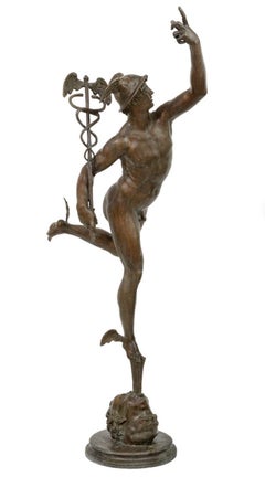 Amazing Mercury Sculpture in Bronze 20th Century