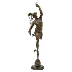 Amazing Mercury Sculpture in Bronze 20th Century