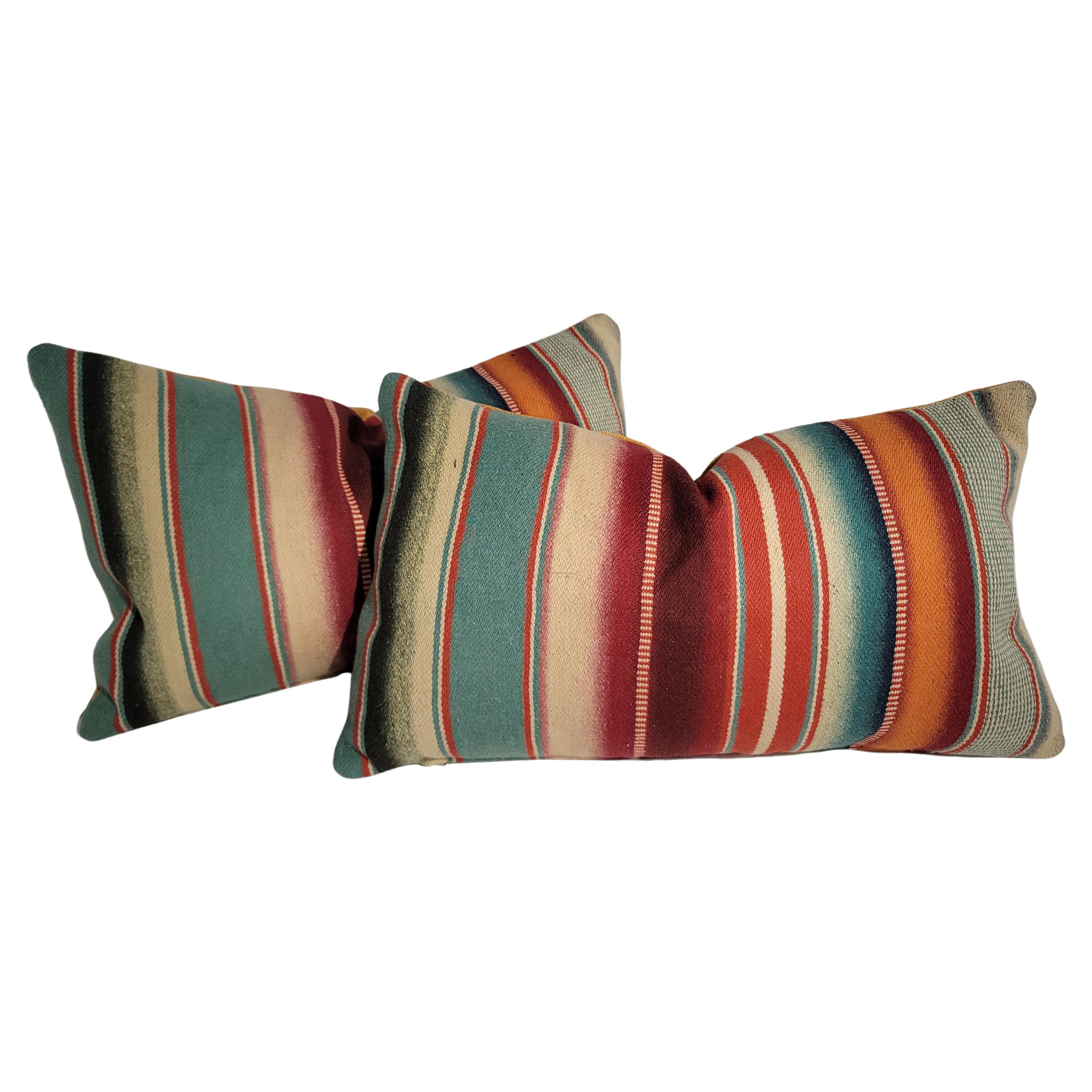 Amazing Mexican Serape Kidney Pillows -Pair