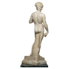 Amazing Michelangelo's David (after) Carrara Marble, early 20th Century