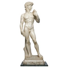 Amazing Michelangelo's David (after) Carrara Marble, early 20th Century