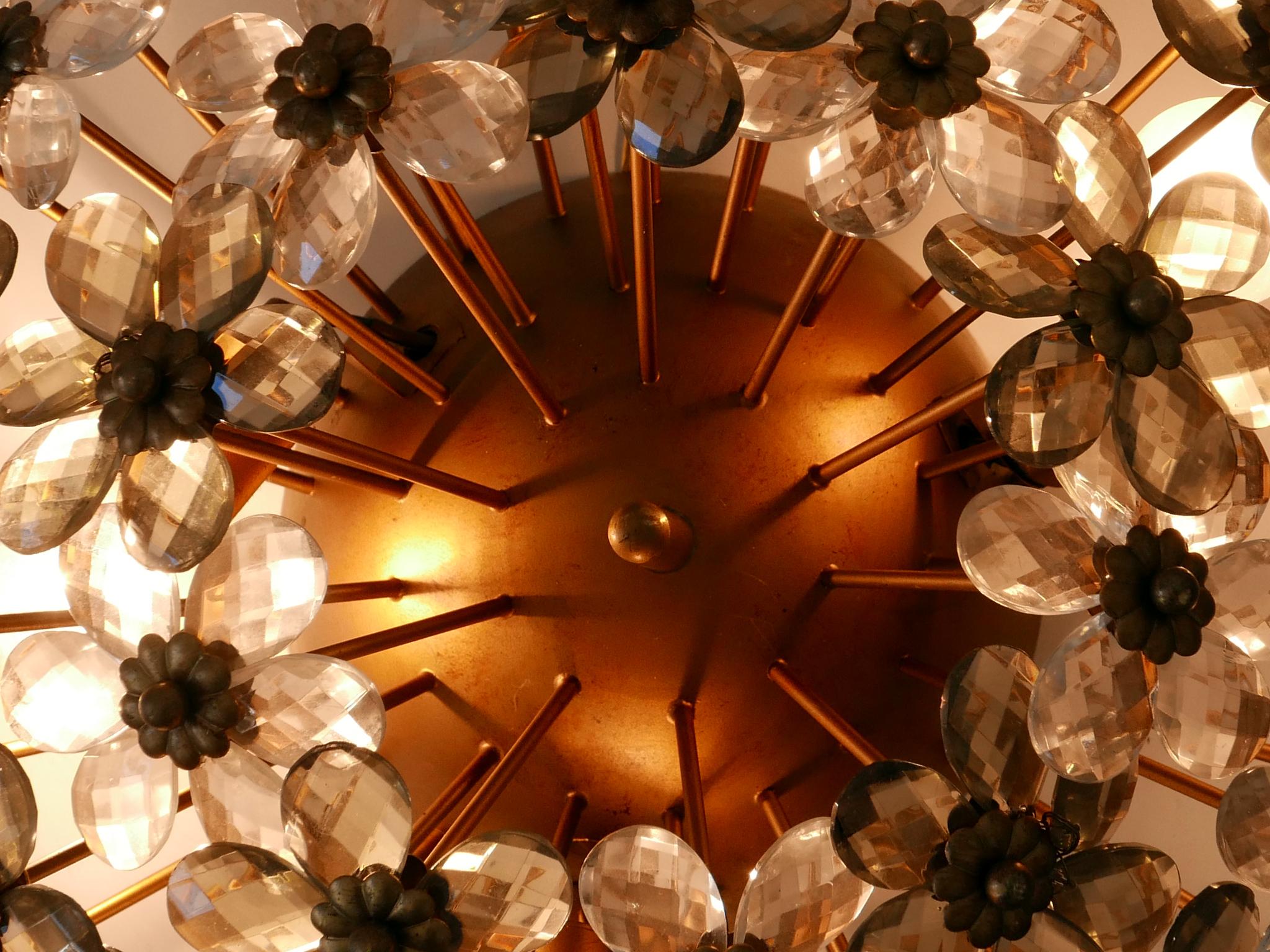 Incredibile lampada floreale da soffitto o da incasso del metà del secolo scorso di Banci Firenze degli anni '70 in vendita 9