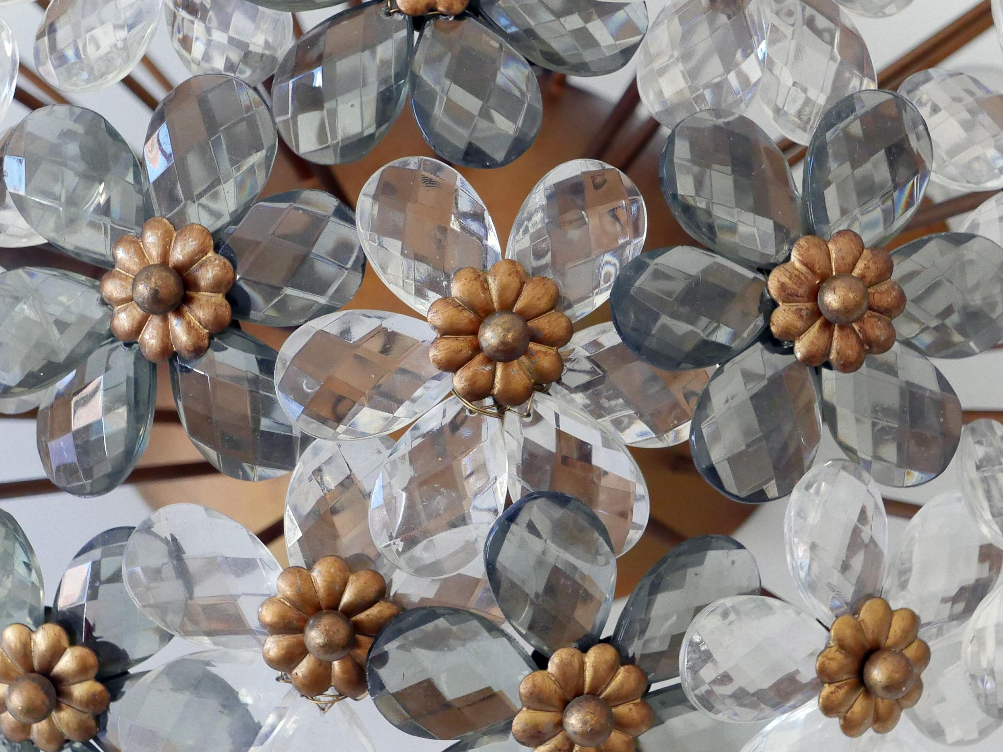 Incredibile lampada floreale da soffitto o da incasso del metà del secolo scorso di Banci Firenze degli anni '70 in vendita 10