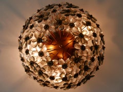 Amazing Mid-Century Ceiling Floral Lamp or Flush Mount by Banci Firenze 1970s