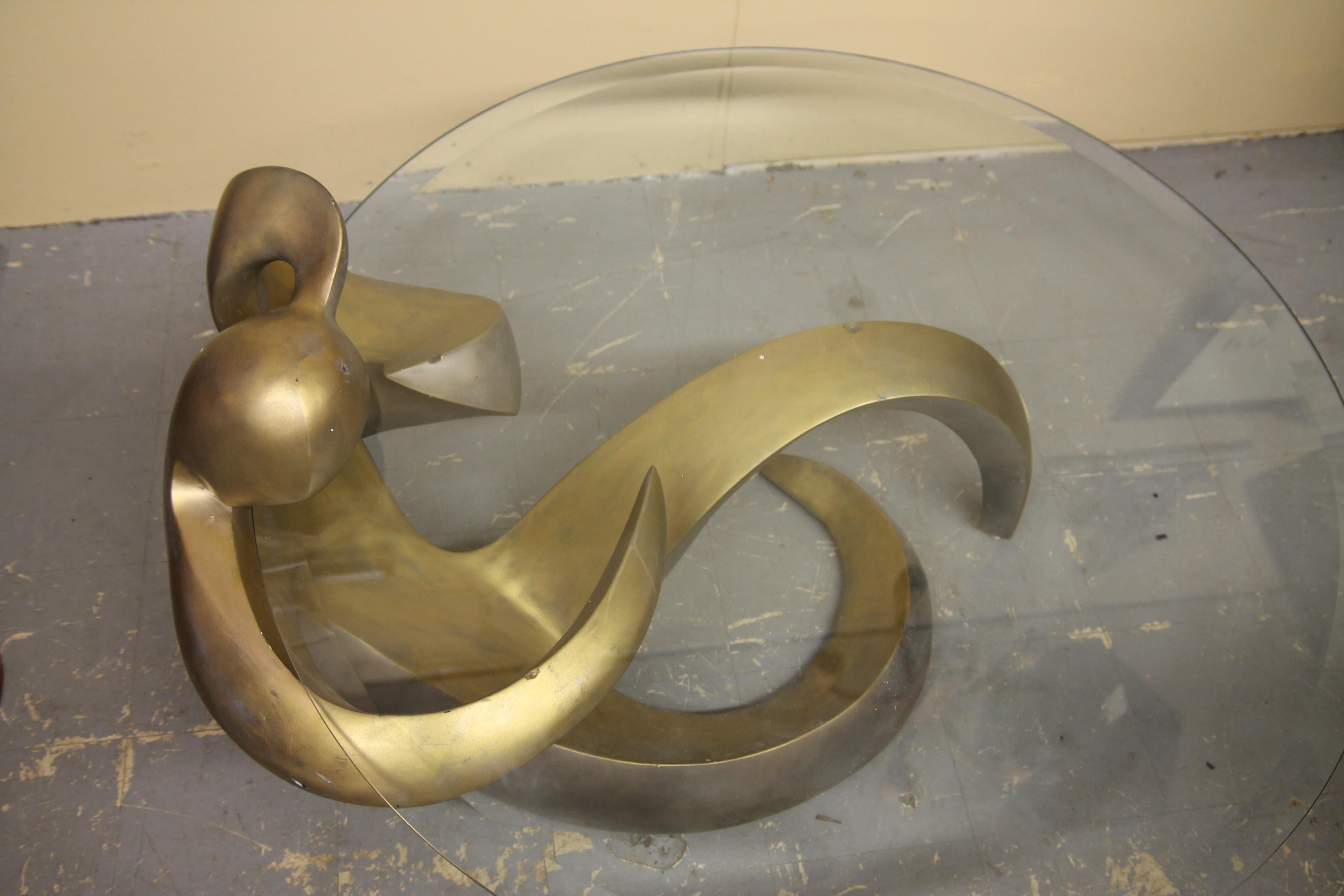 Wonderful and unique coffee table that looks like Henry Moore meets Fredrick Weinberg. Table is made incredibly well and is an example I have not seen before.