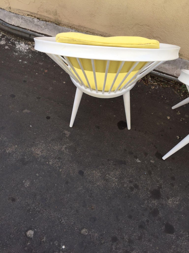 Amazing MidCentury Modern a Pair of Round Chairs by Yngve Ekstrom