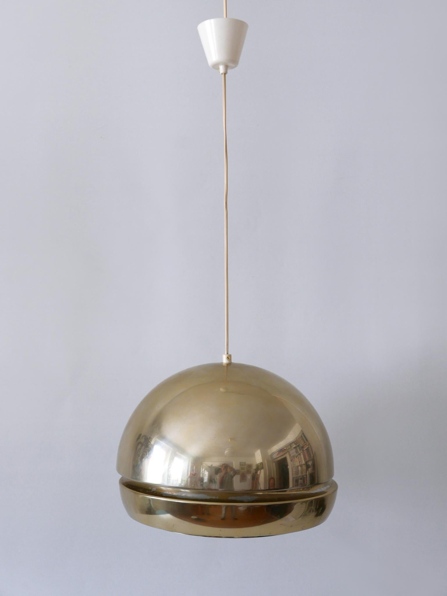 Amazing Mid-Century Modern Aluminium Pendant Lamp or Hanging Light Sweden 1960s For Sale 6