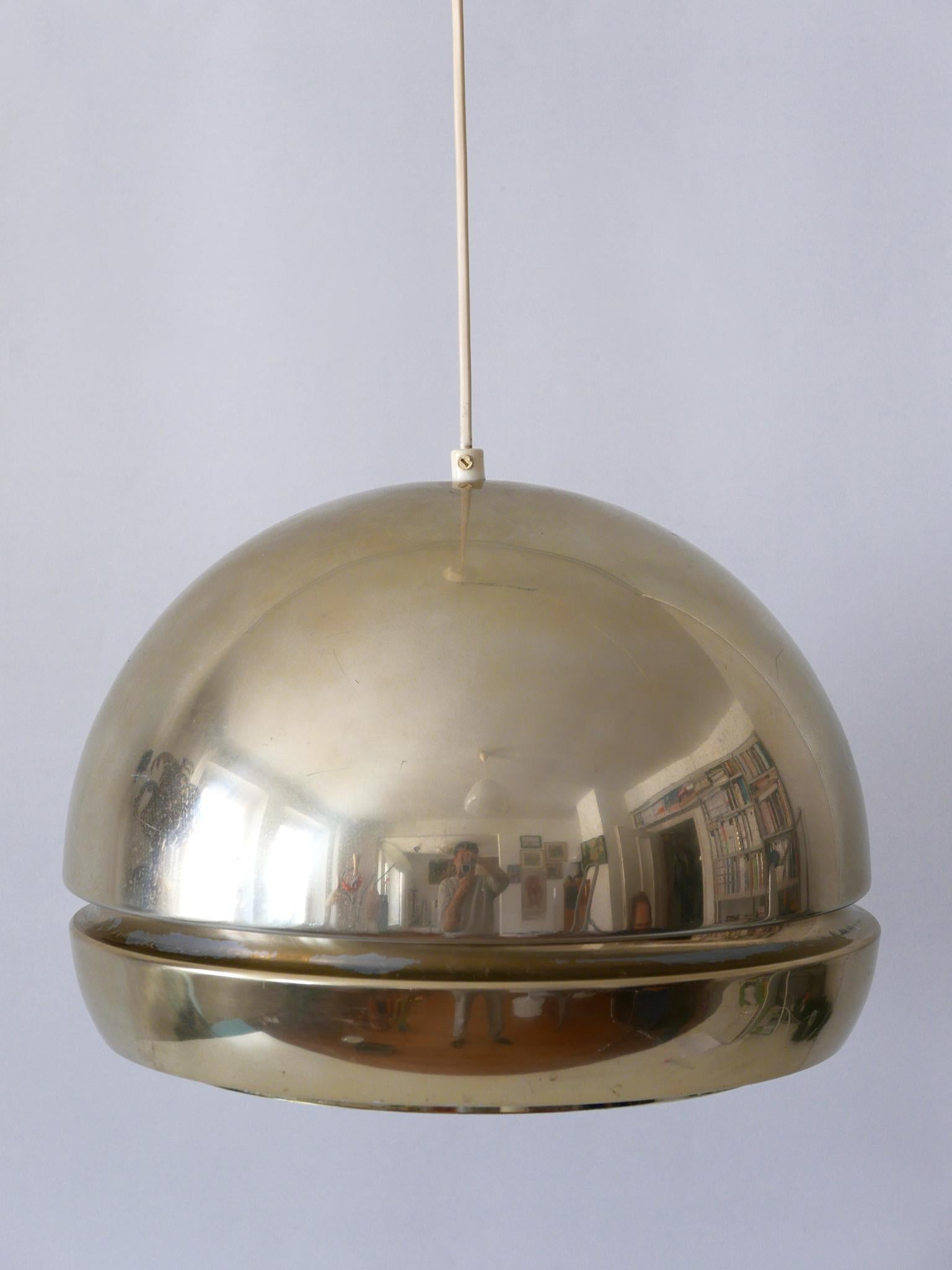 Amazing Mid-Century Modern Aluminium Pendant Lamp or Hanging Light Sweden 1960s For Sale 8