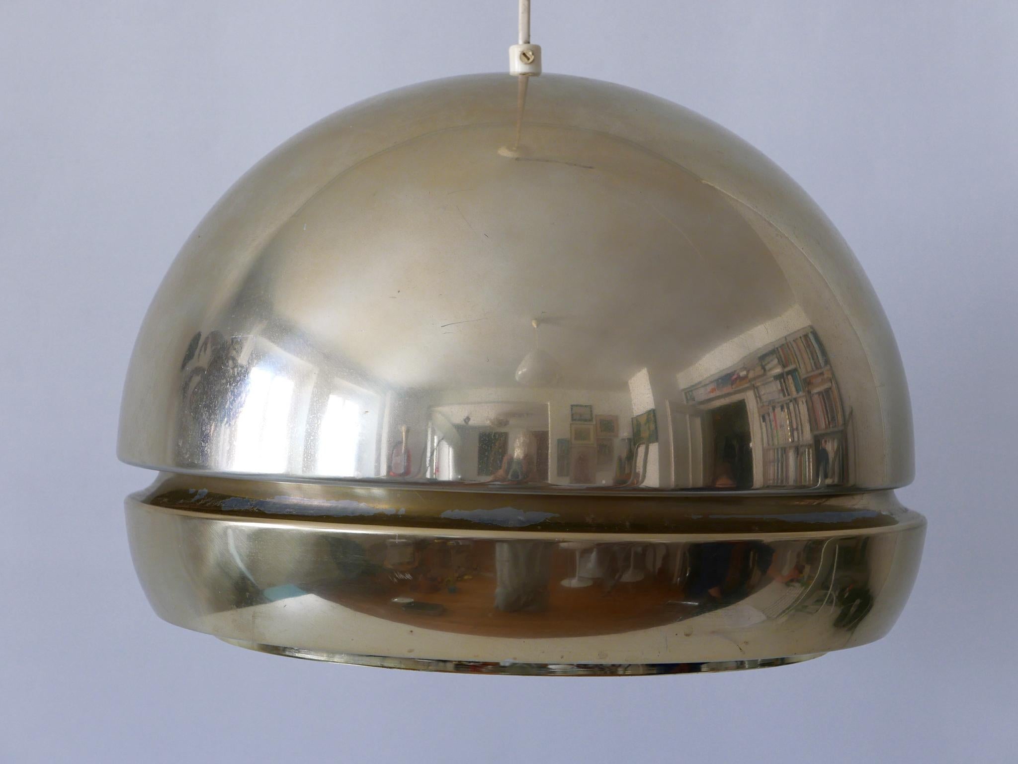 Amazing Mid-Century Modern Aluminium Pendant Lamp or Hanging Light Sweden 1960s For Sale 9