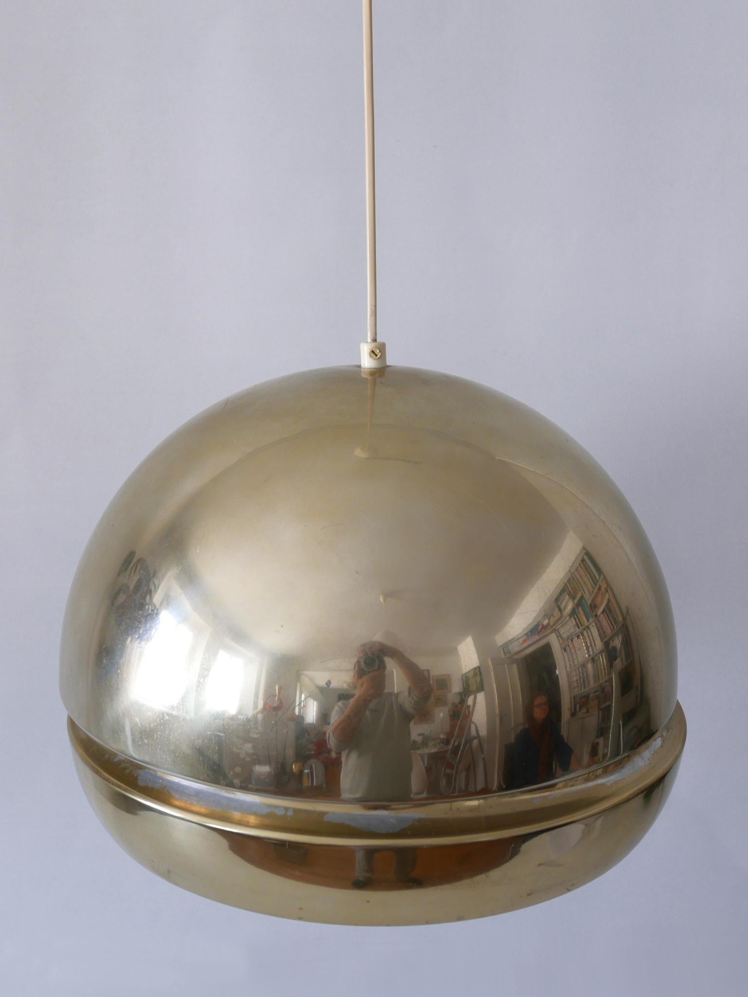 Amazing Mid-Century Modern Aluminium Pendant Lamp or Hanging Light Sweden 1960s For Sale 10
