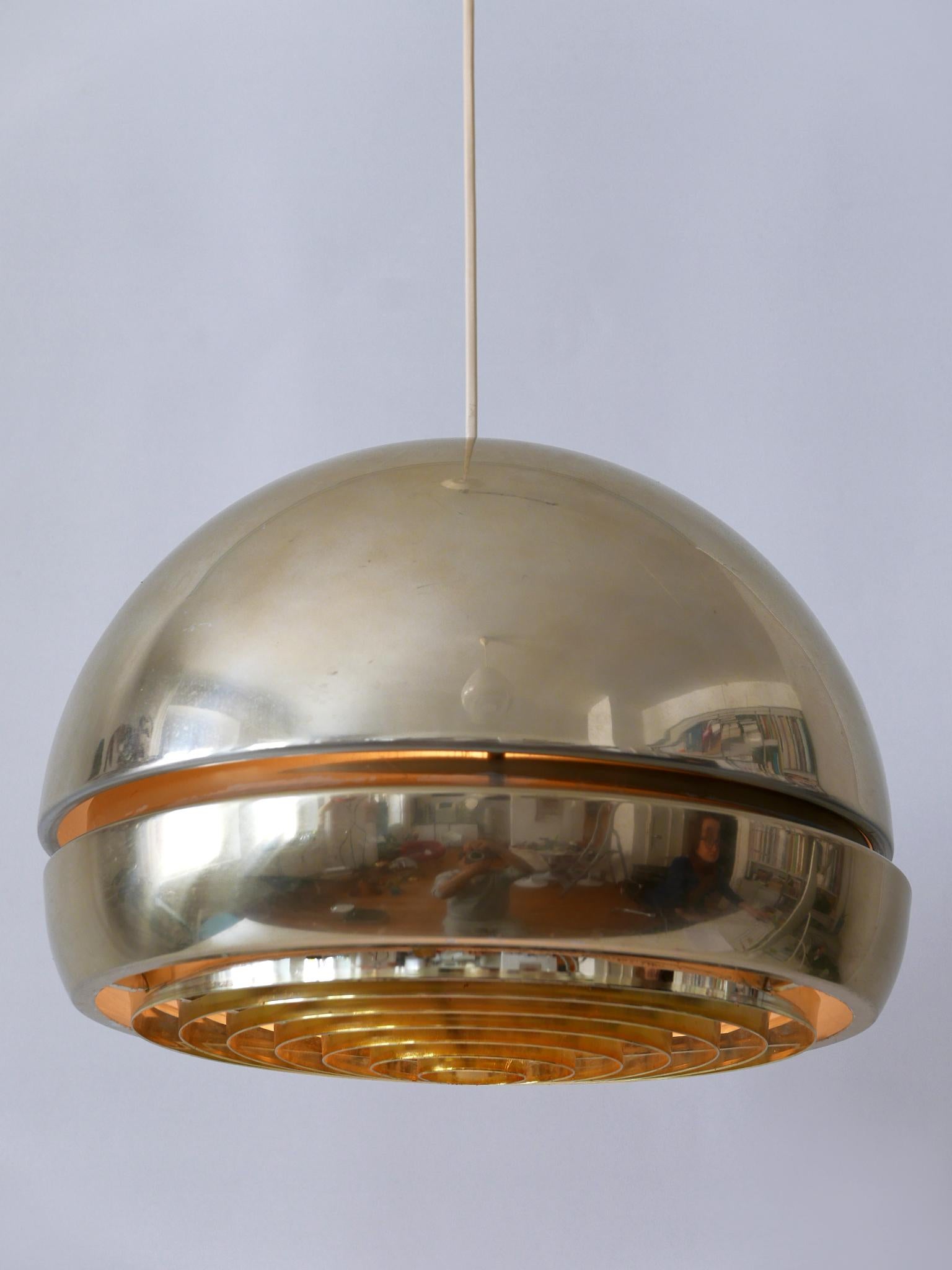 Mid-20th Century Amazing Mid-Century Modern Aluminium Pendant Lamp or Hanging Light Sweden 1960s For Sale
