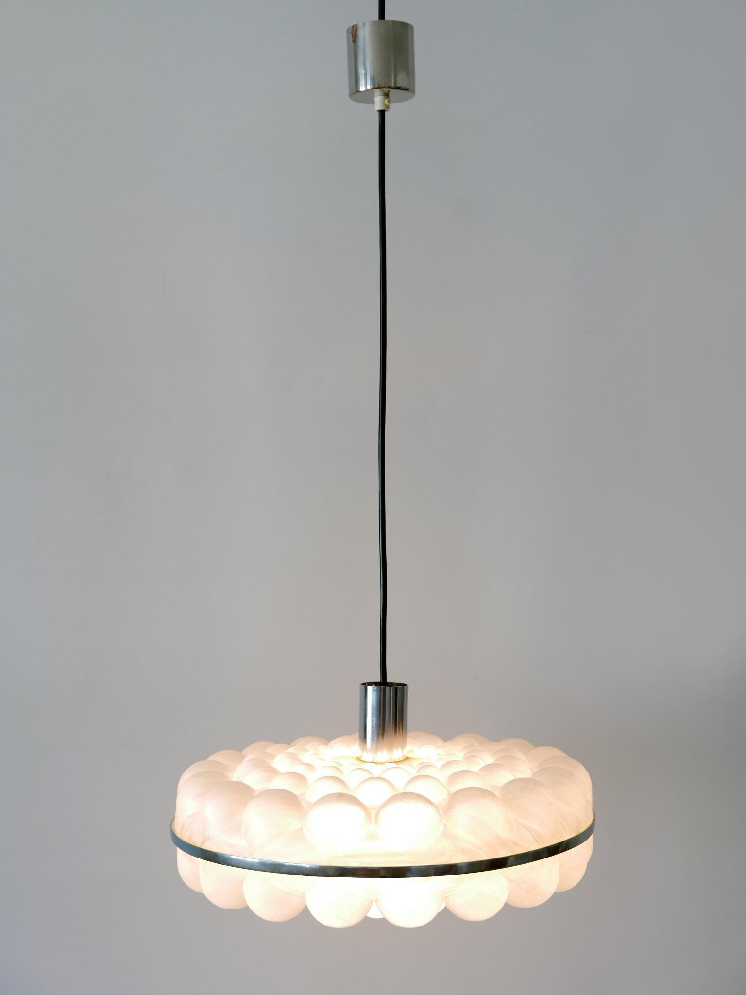 Amazing Mid-Century Modern Bubble Pendant Lamps or Hanging Lights Germany 1970s 6