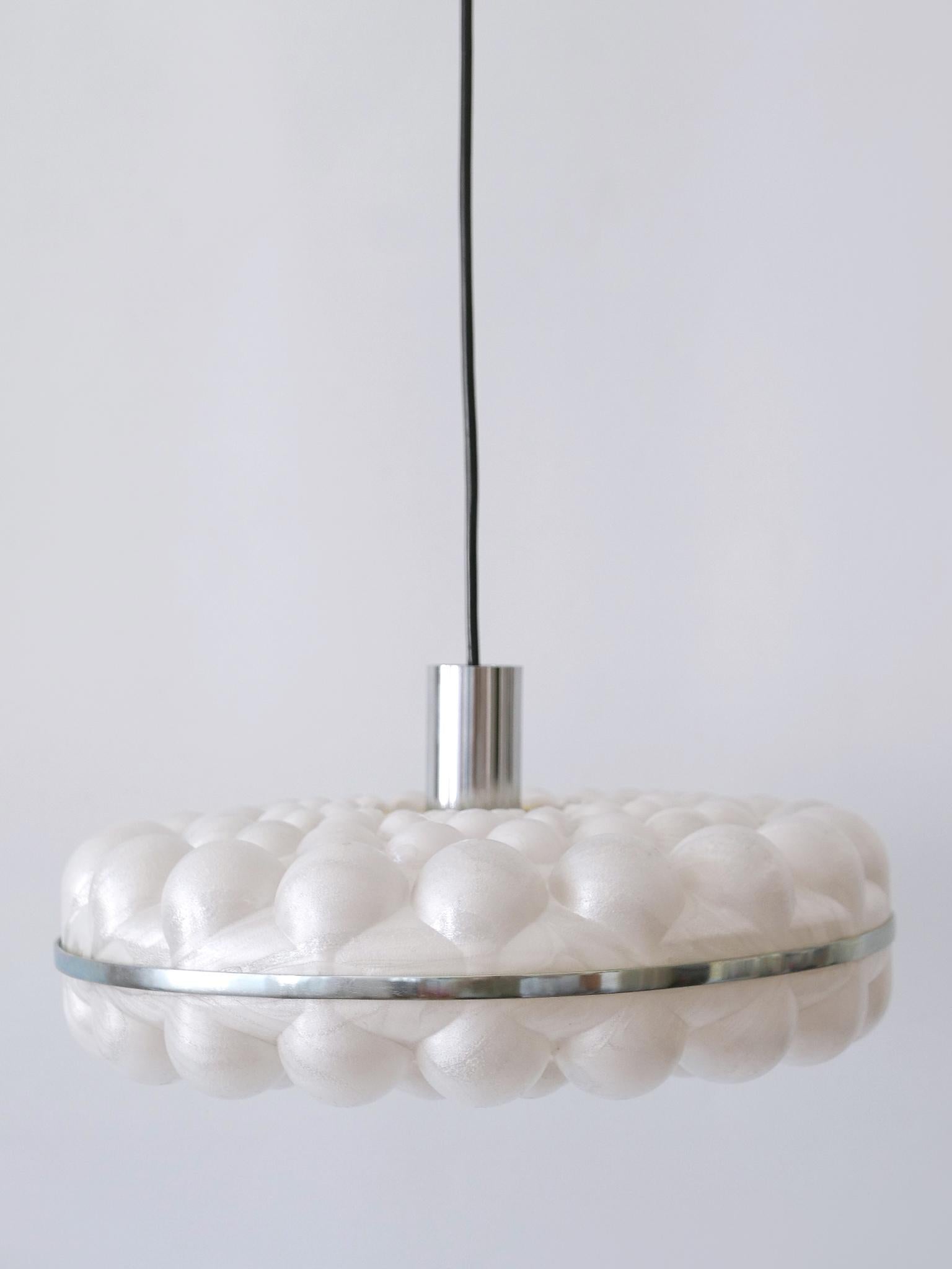 Amazing Mid-Century Modern Bubble Pendant Lamps or Hanging Lights Germany 1970s 7