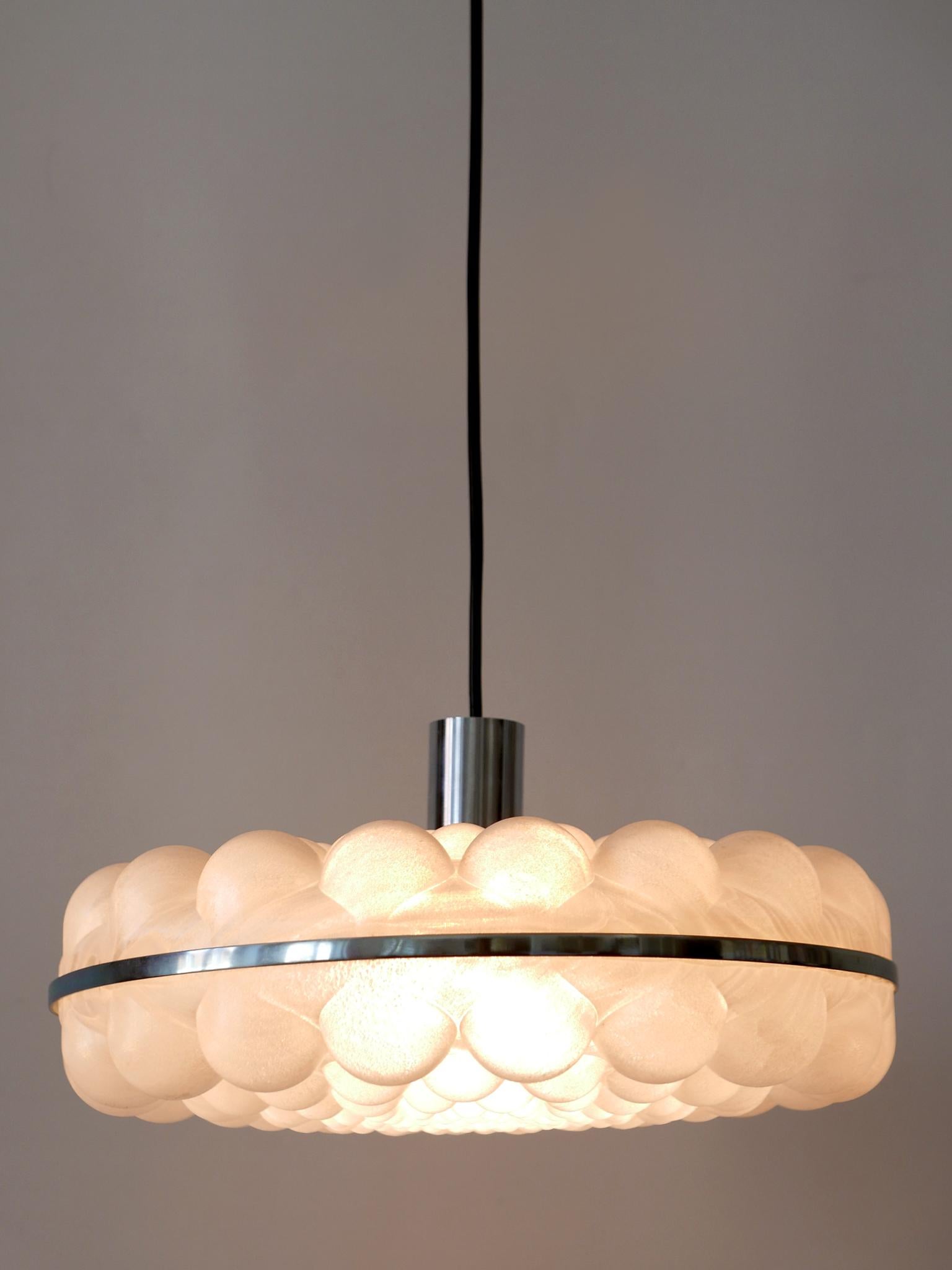 Amazing Mid-Century Modern Bubble Pendant Lamps or Hanging Lights Germany 1970s 8