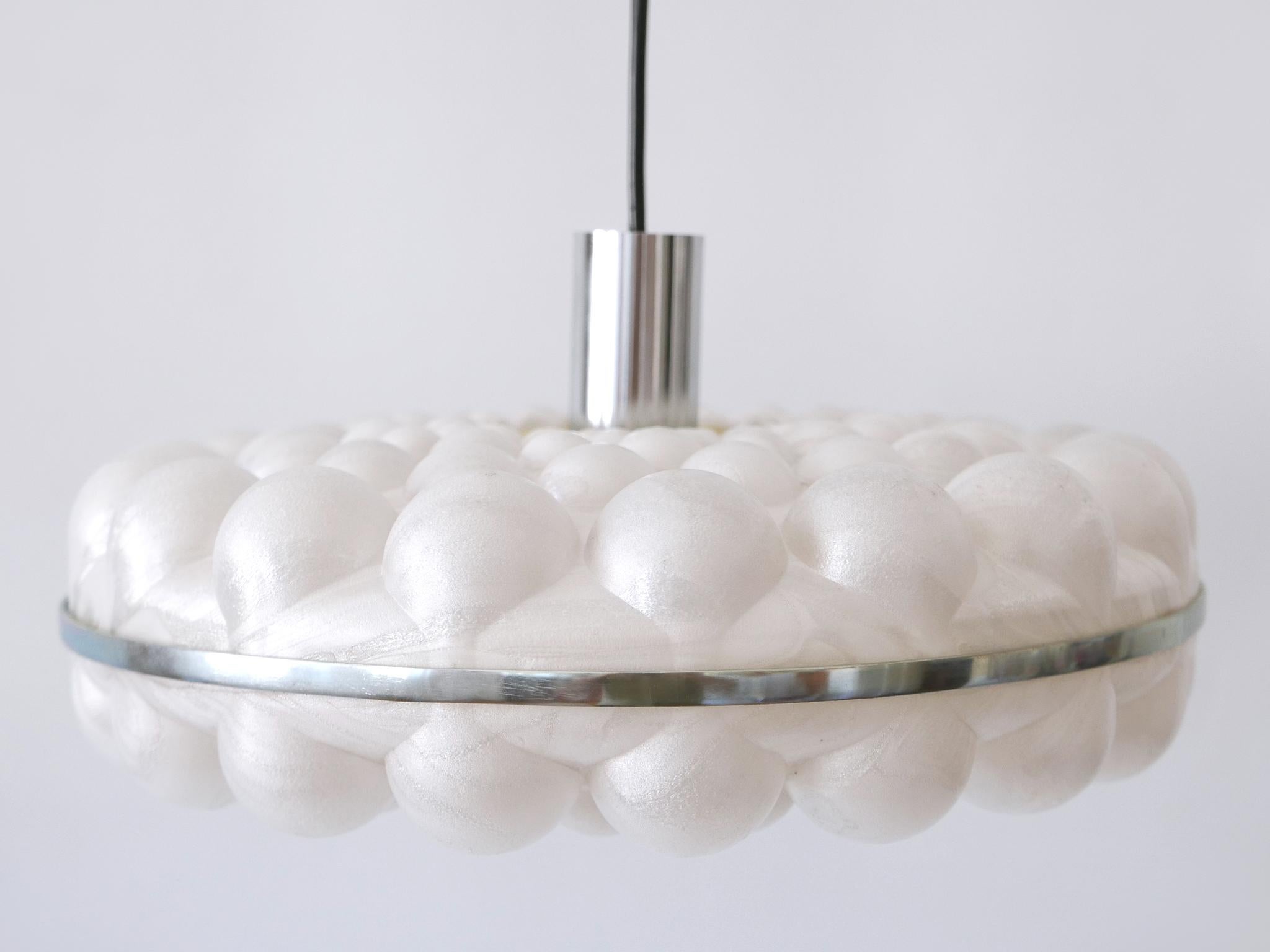 Amazing Mid-Century Modern Bubble Pendant Lamps or Hanging Lights Germany 1970s 9