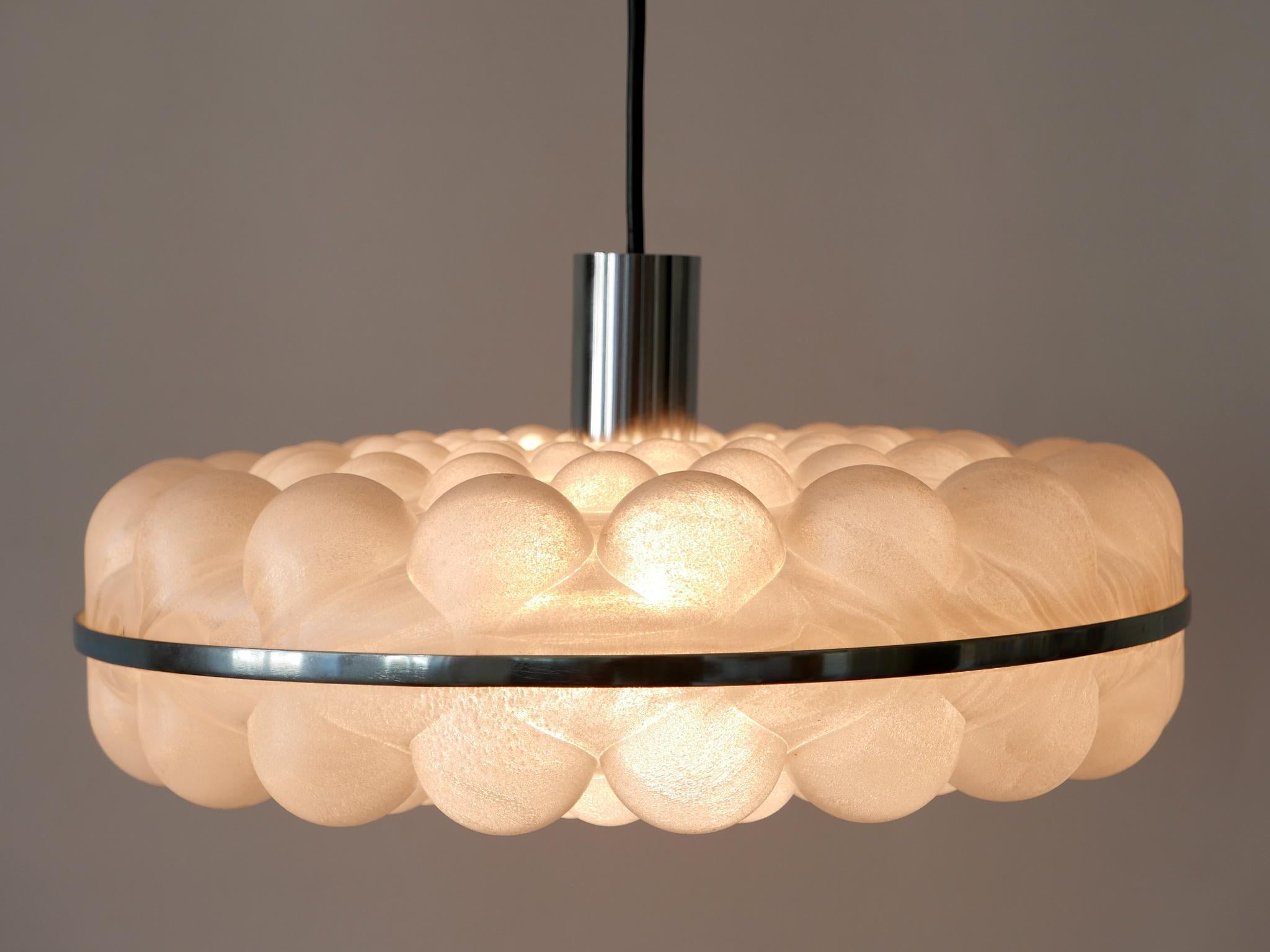Amazing Mid-Century Modern Bubble Pendant Lamps or Hanging Lights Germany 1970s 10
