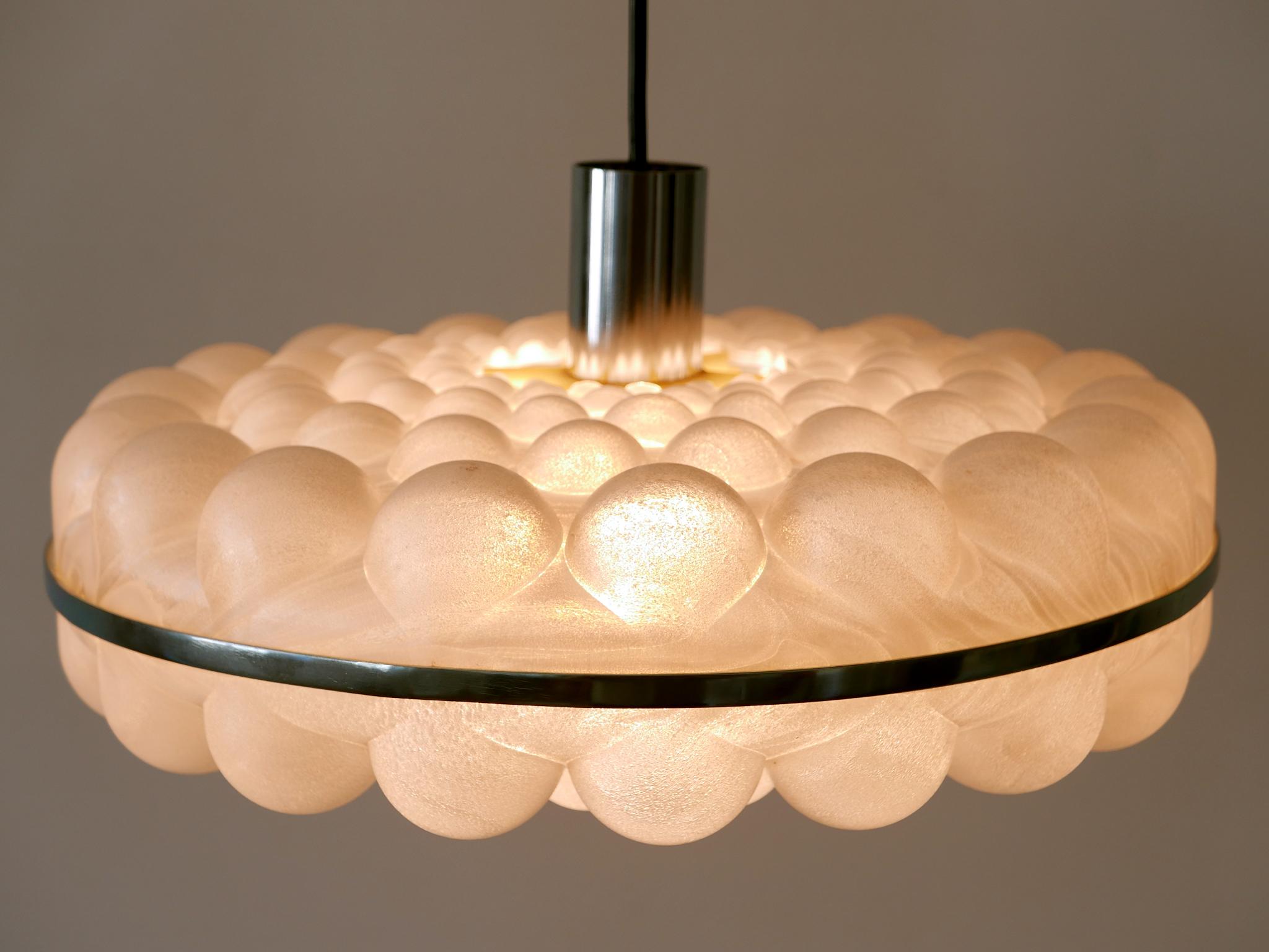 Amazing Mid-Century Modern Bubble Pendant Lamps or Hanging Lights Germany 1970s 12