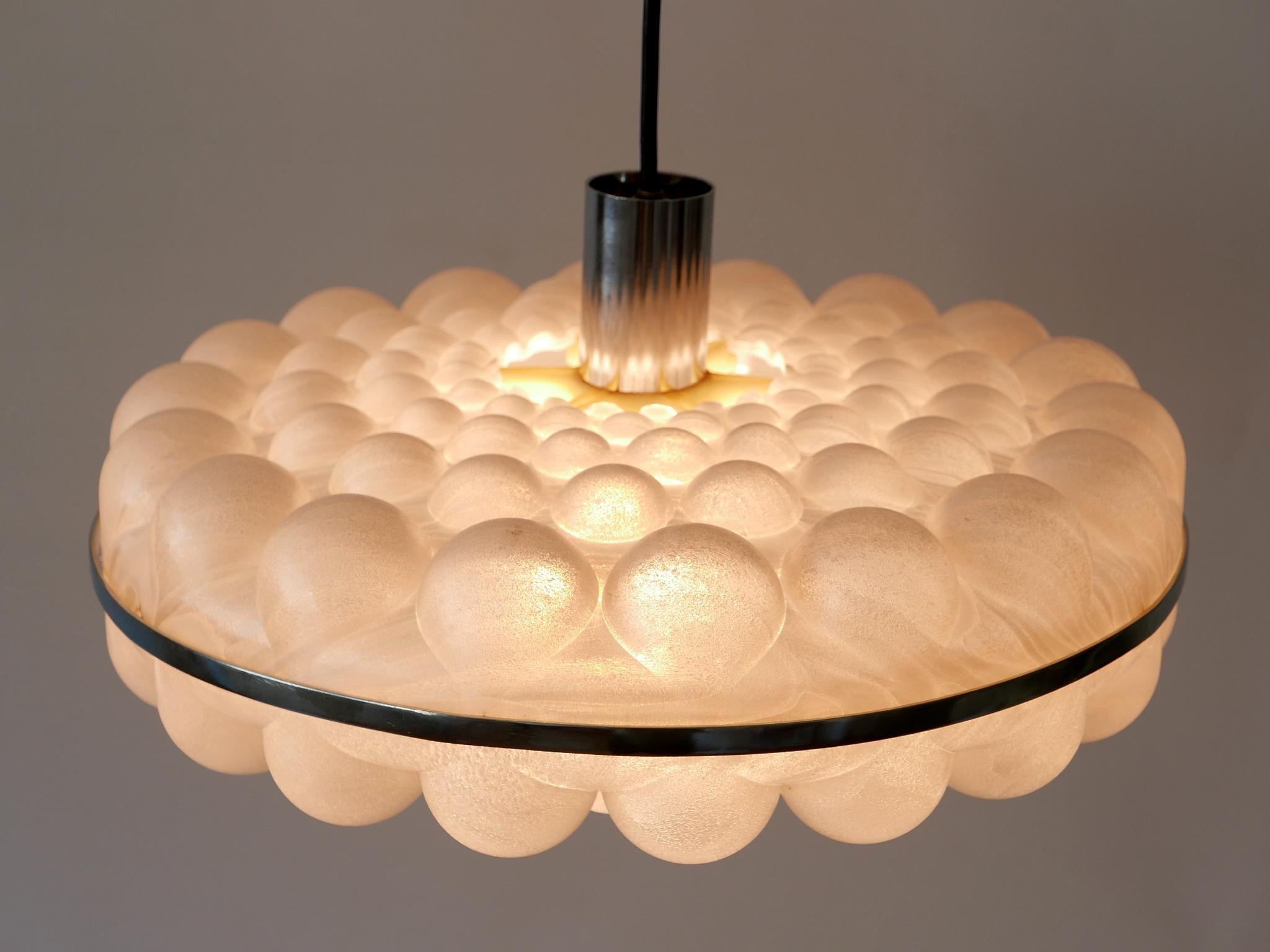 Amazing Mid-Century Modern Bubble Pendant Lamps or Hanging Lights Germany 1970s 13