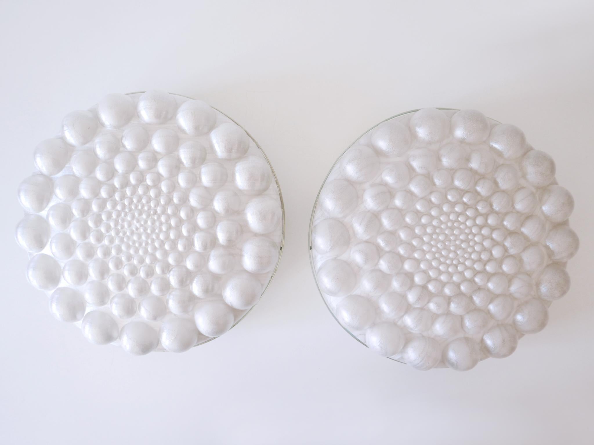 Amazing Mid-Century Modern Bubble Pendant Lamps or Hanging Lights Germany 1970s 14