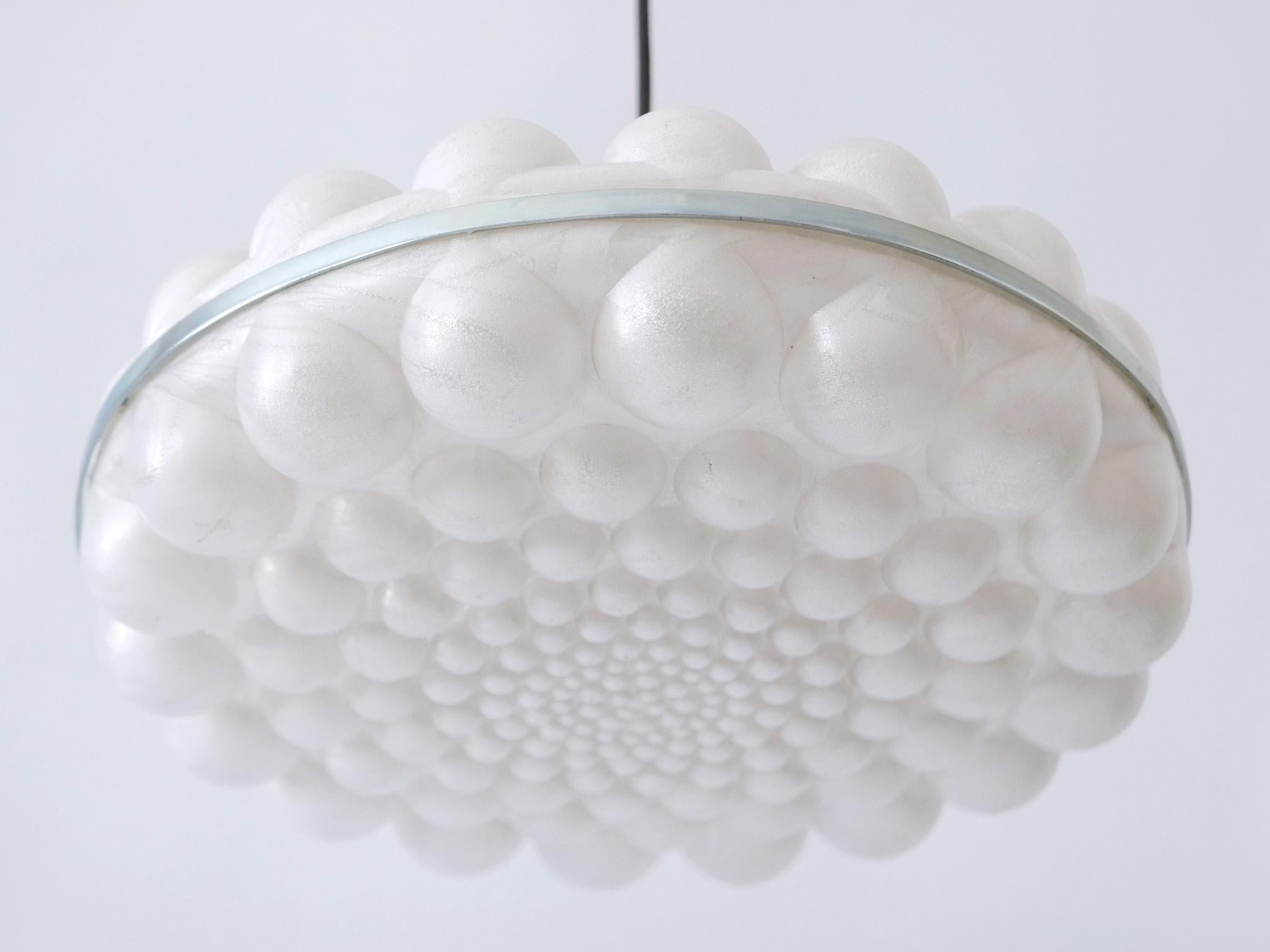 Amazing Mid-Century Modern Bubble Pendant Lamps or Hanging Lights Germany 1970s In Good Condition In Munich, DE