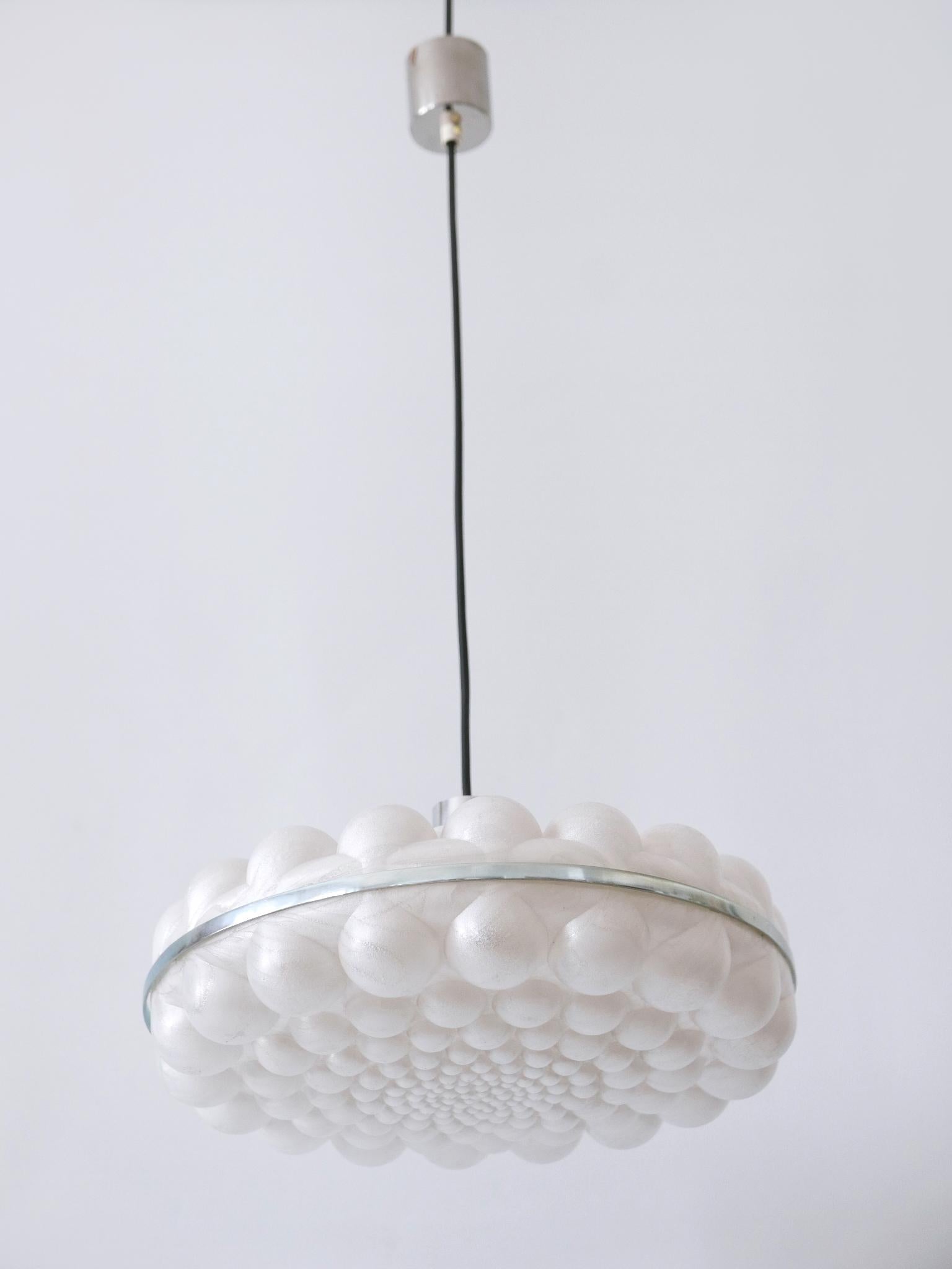 Amazing Mid-Century Modern Bubble Pendant Lamps or Hanging Lights Germany 1970s 2