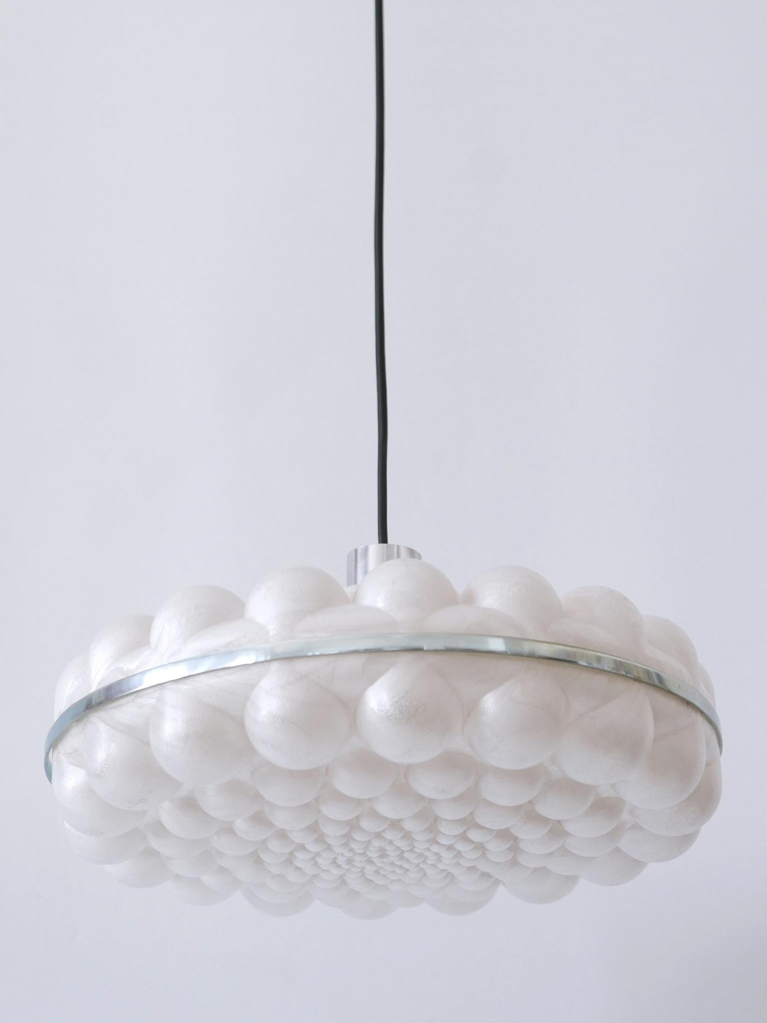 Amazing Mid-Century Modern Bubble Pendant Lamps or Hanging Lights Germany 1970s 3