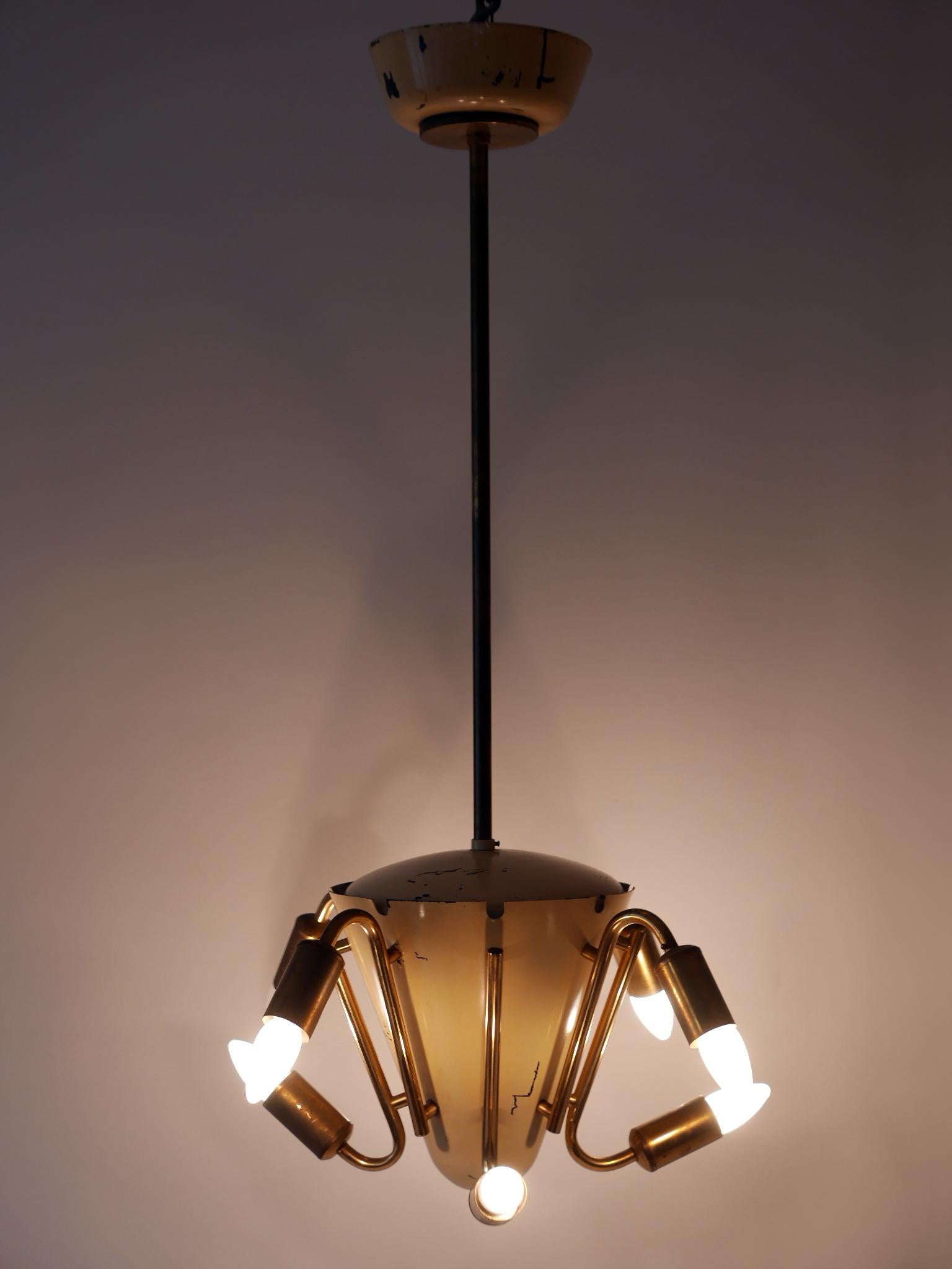 Amazing Mid-Century Modern Eight-Armed Sputnik Chandelier or Pendant Lamp, 1950s For Sale 5