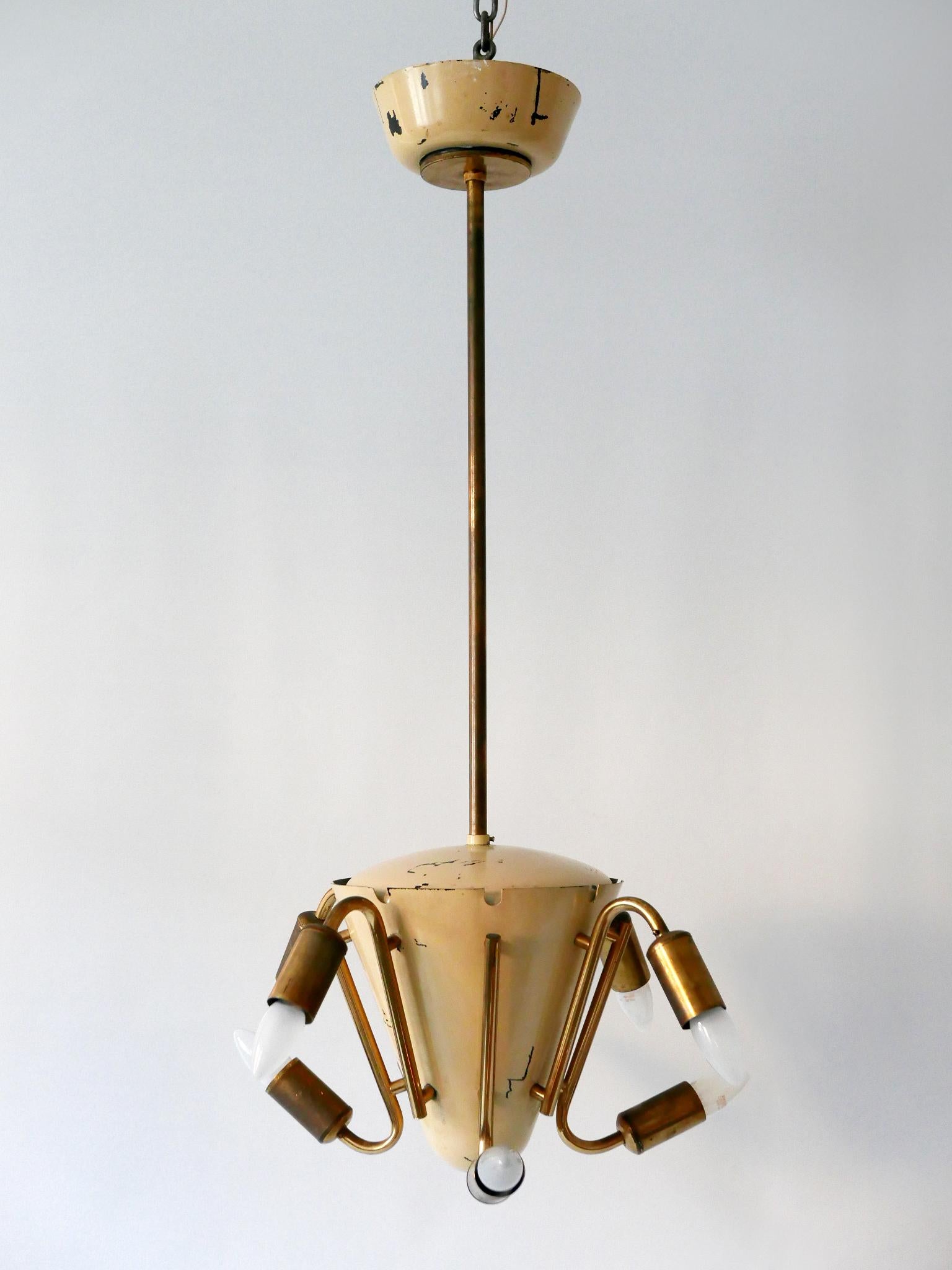 German Amazing Mid-Century Modern Eight-Armed Sputnik Chandelier or Pendant Lamp, 1950s For Sale