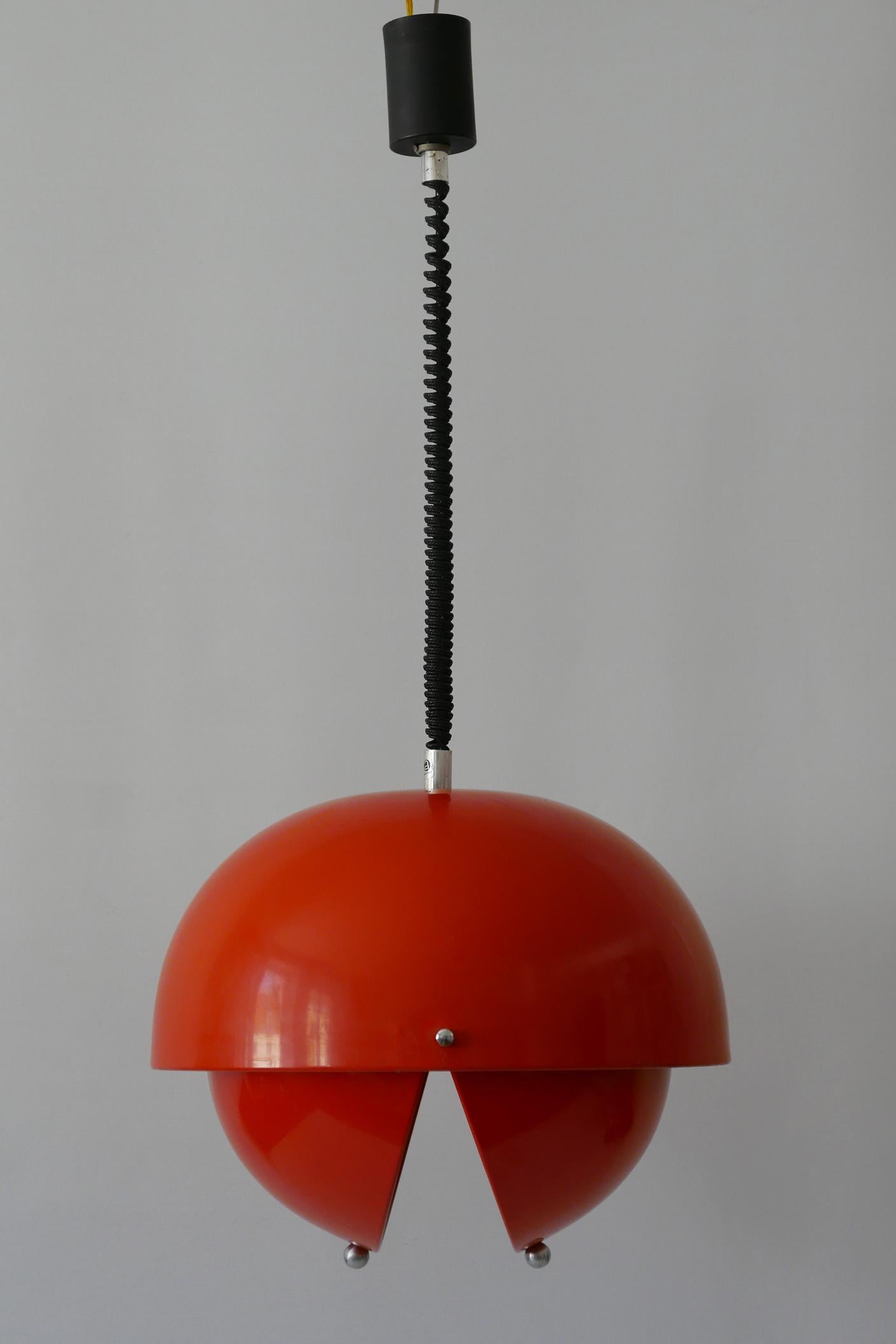 Enameled Amazing Mid-Century Modern Pendant Lamp or Hanging Light by Archi Design Italy For Sale