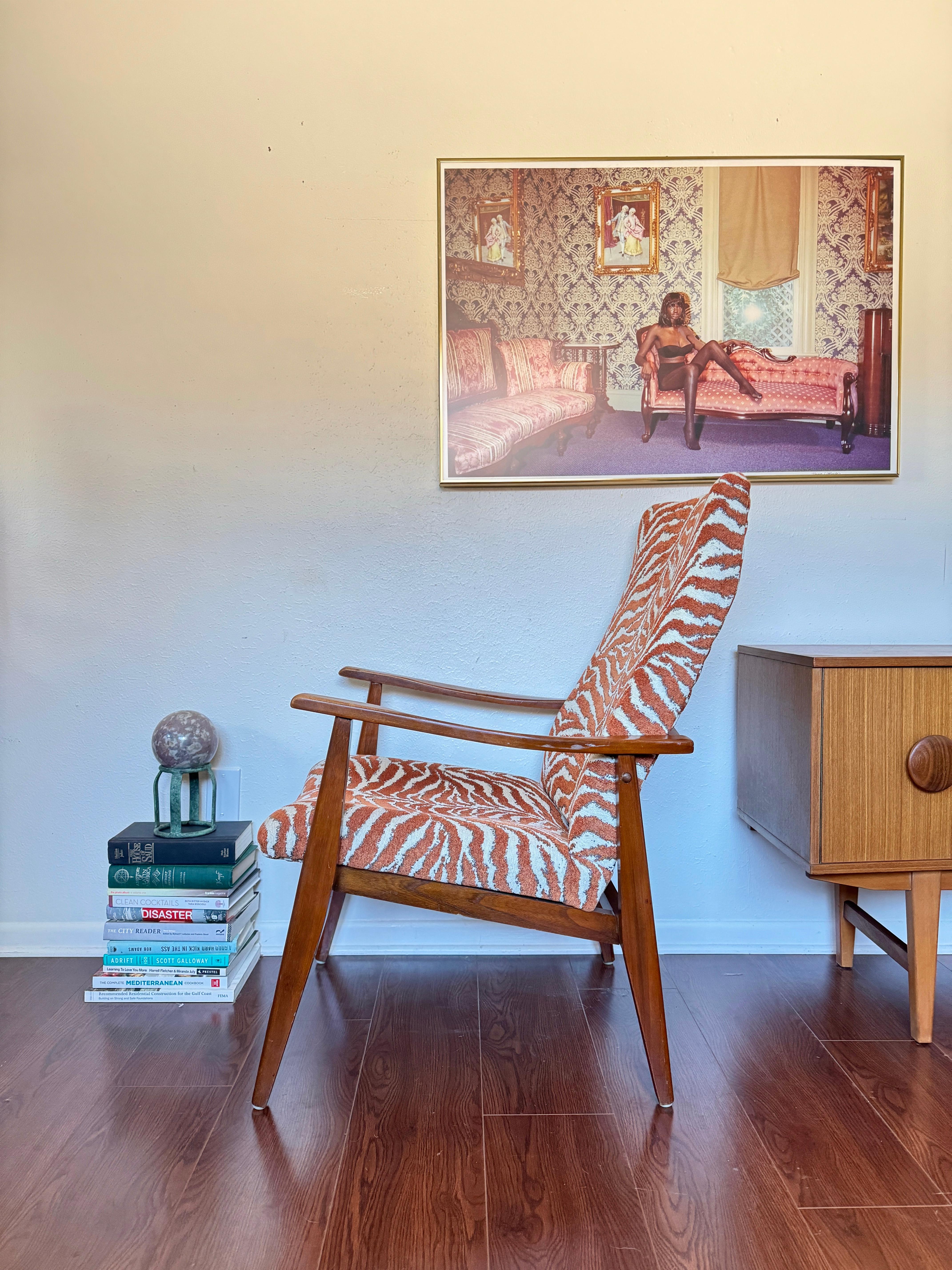 Mid-Century Modern Amazing mid century modern Scandinavian style high back lounge chair For Sale