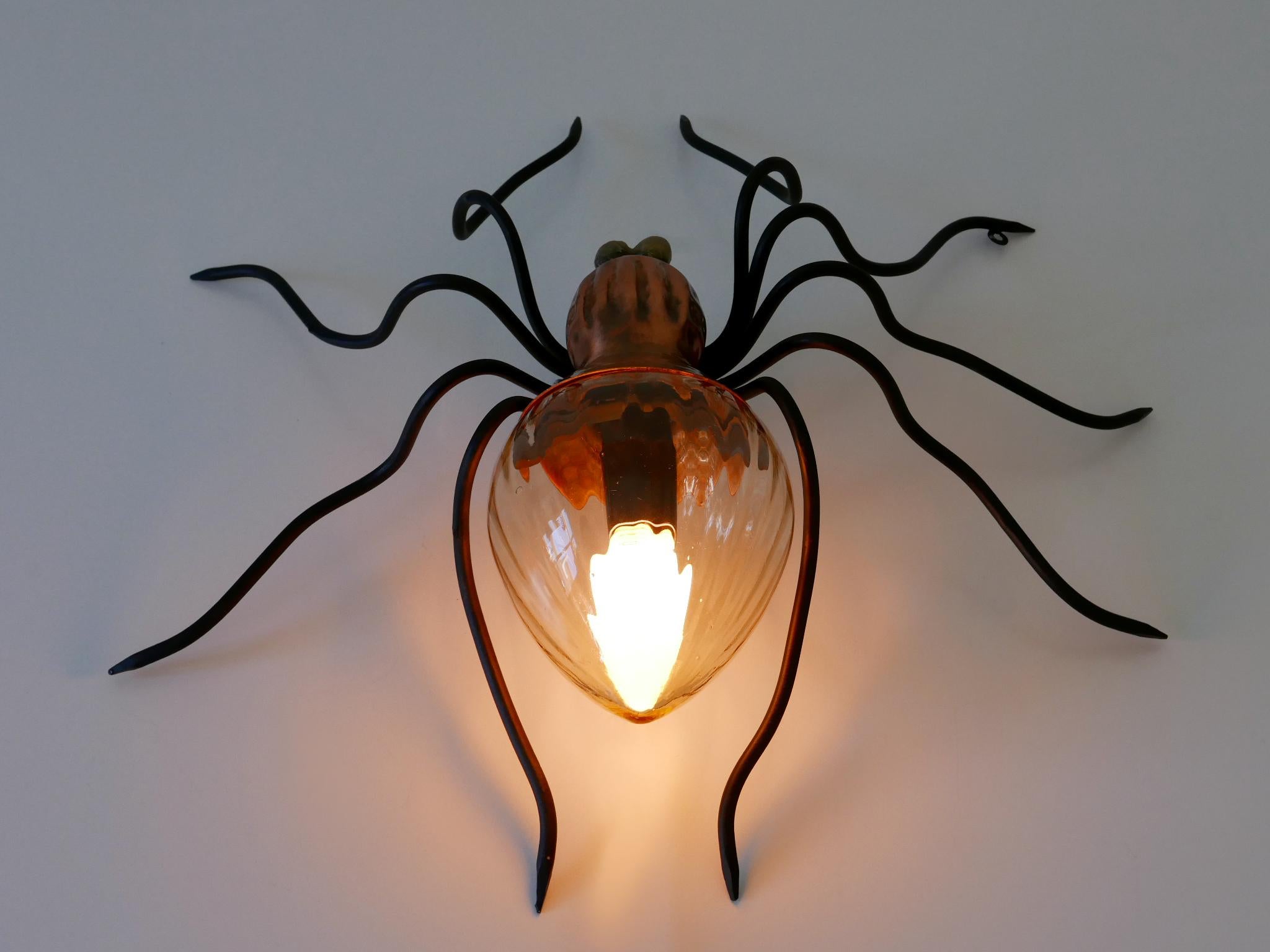 Italian Amazing Mid Century Modern Spider Wall Lamp or Sconce by Rossini Italy 1960s For Sale