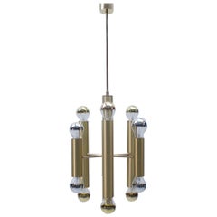 Amazing Mid-Century Modern Sputnik Brass Chandelier or Pendant Lamp, 1960s