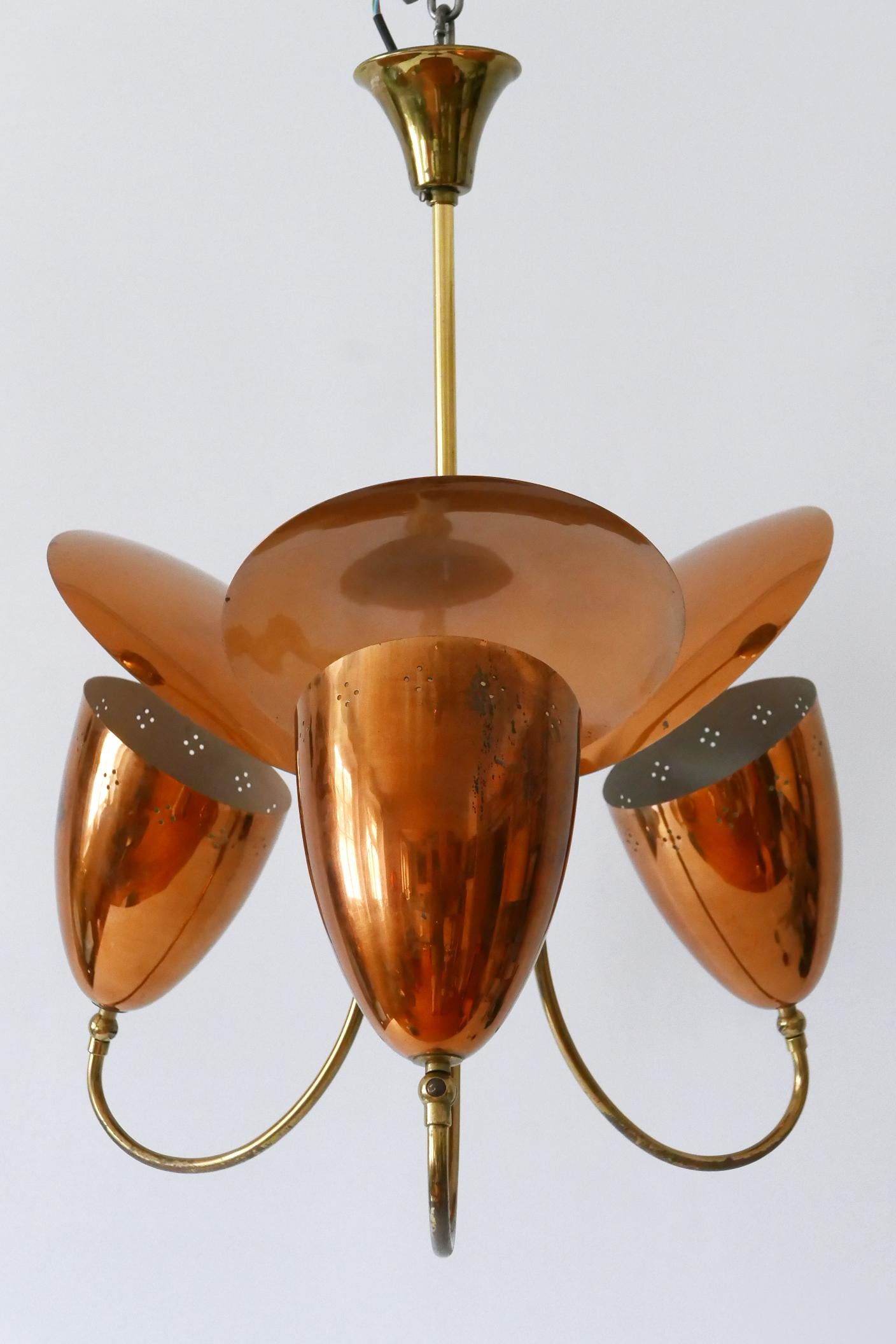 Increíble lámpara colgante o araña Sputnik moderna de mediados de siglo Alemania Años 50 en venta 2