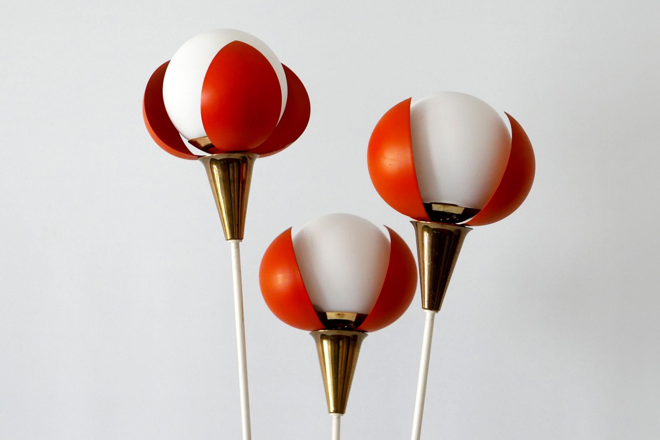 Amazing Mid-Century Modern Three-Flamed Floor Lamp Buds, 1950s, France For Sale 11