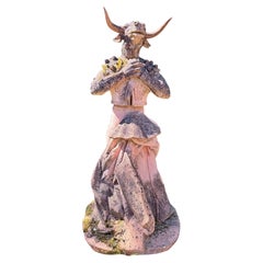 Amazing Minotaur Bullfighter, Impruneta Terracotta, made by Porcinai Sculptor