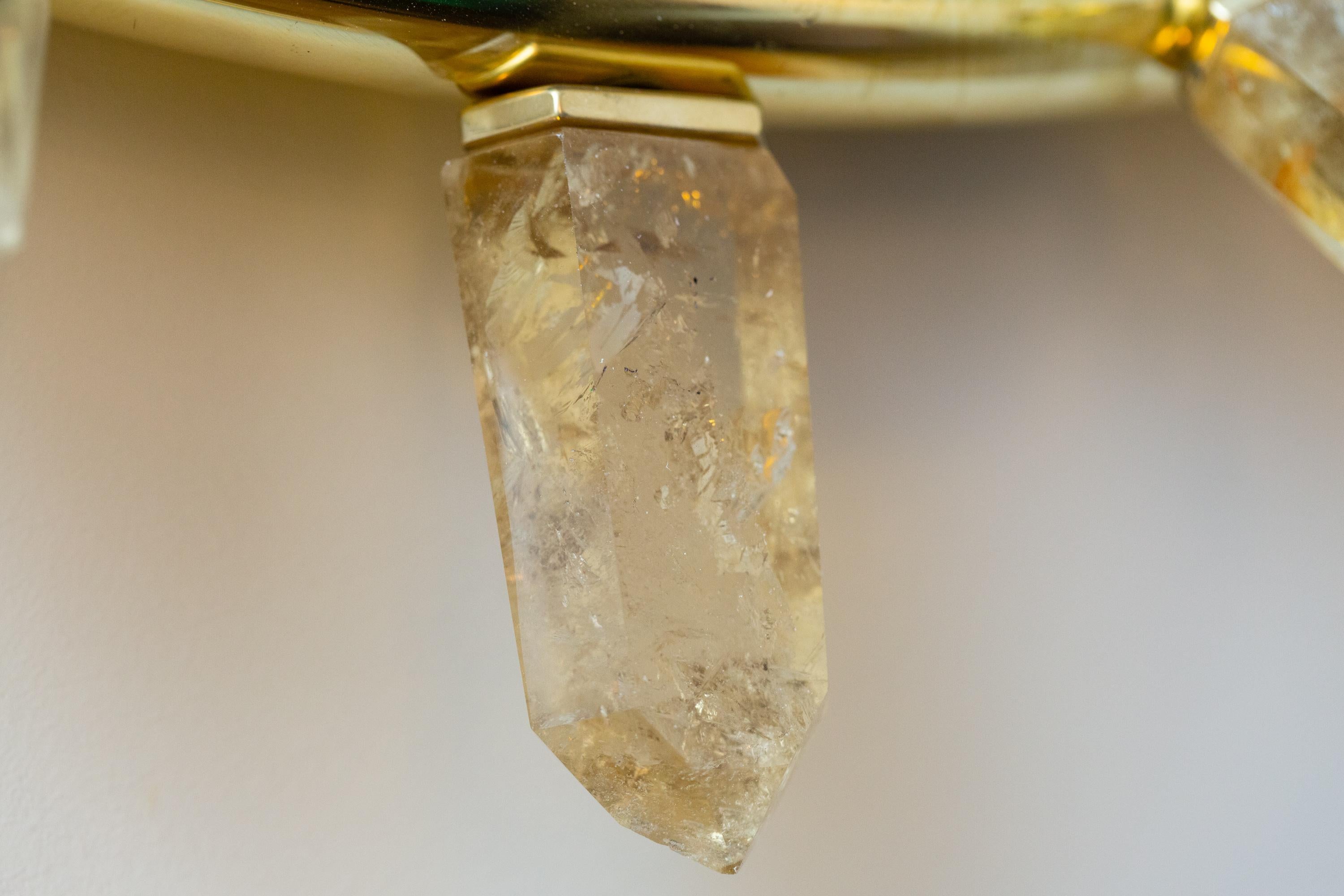 Amazing Mirror Object Citrine Crystal by Jaroslav Komon For Sale 3