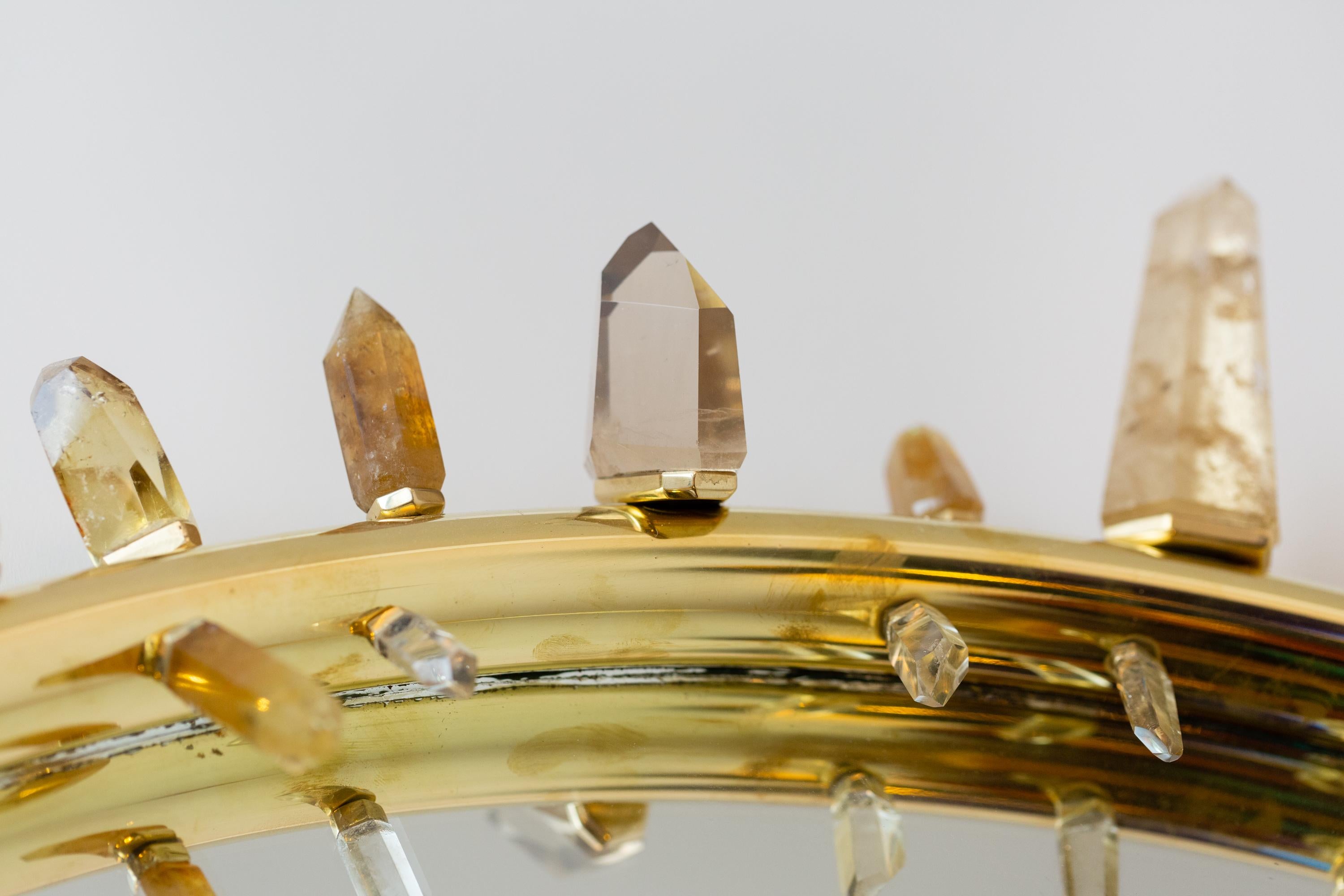 Amazing Mirror Object Citrine Crystal by Jaroslav Komon For Sale 5
