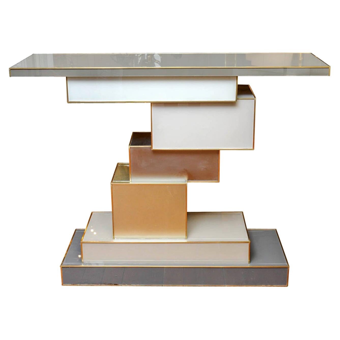 Amazing Mirror Unstructured Console by Studio Glustin For Sale