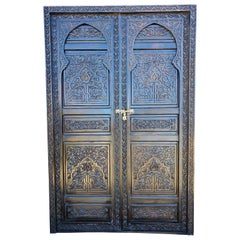 Amazing Moroccan Wooden Door All Carved, Kech