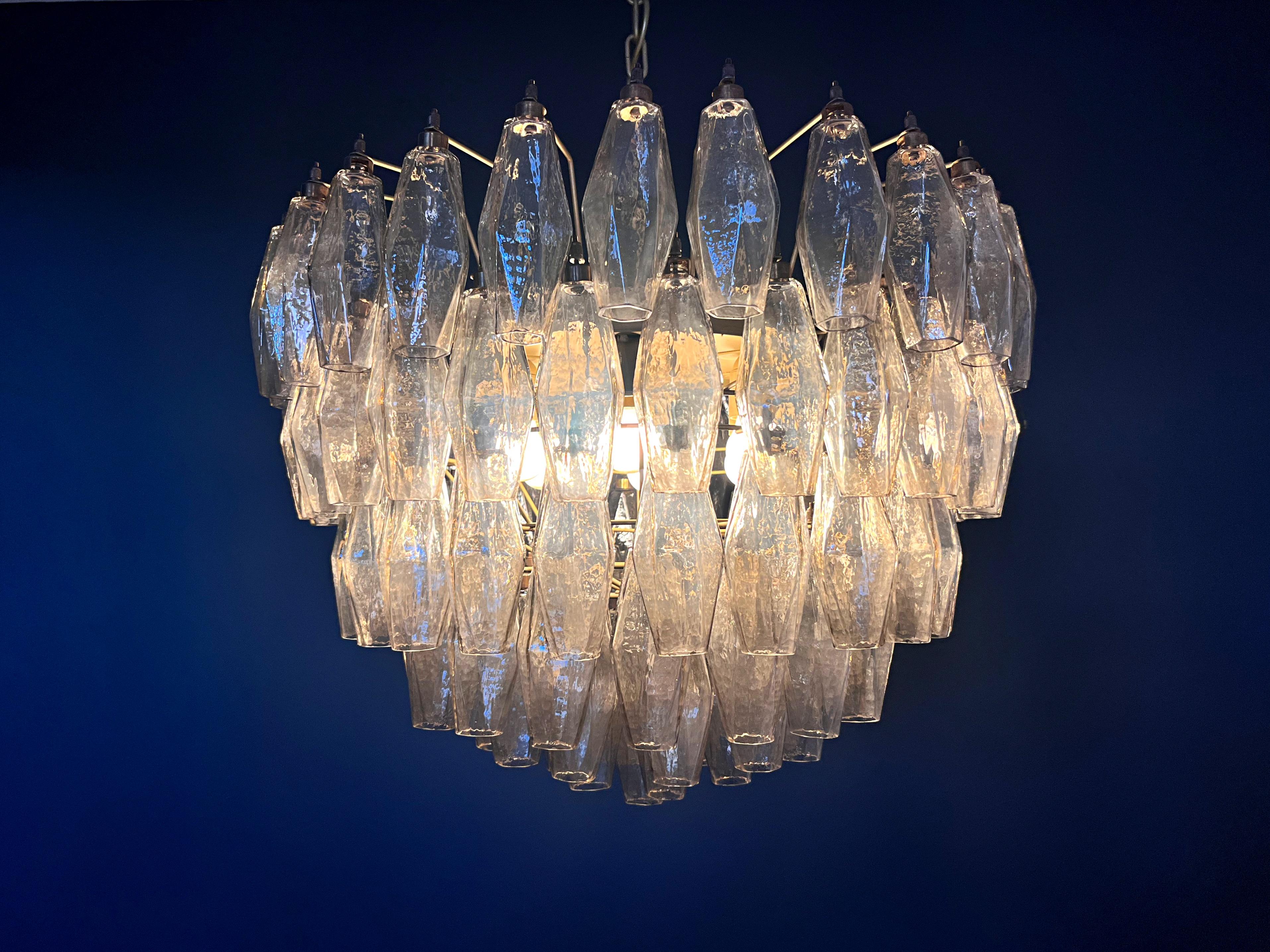 Amazing Murano glass Candelier - 111  smoked polyhedra 7