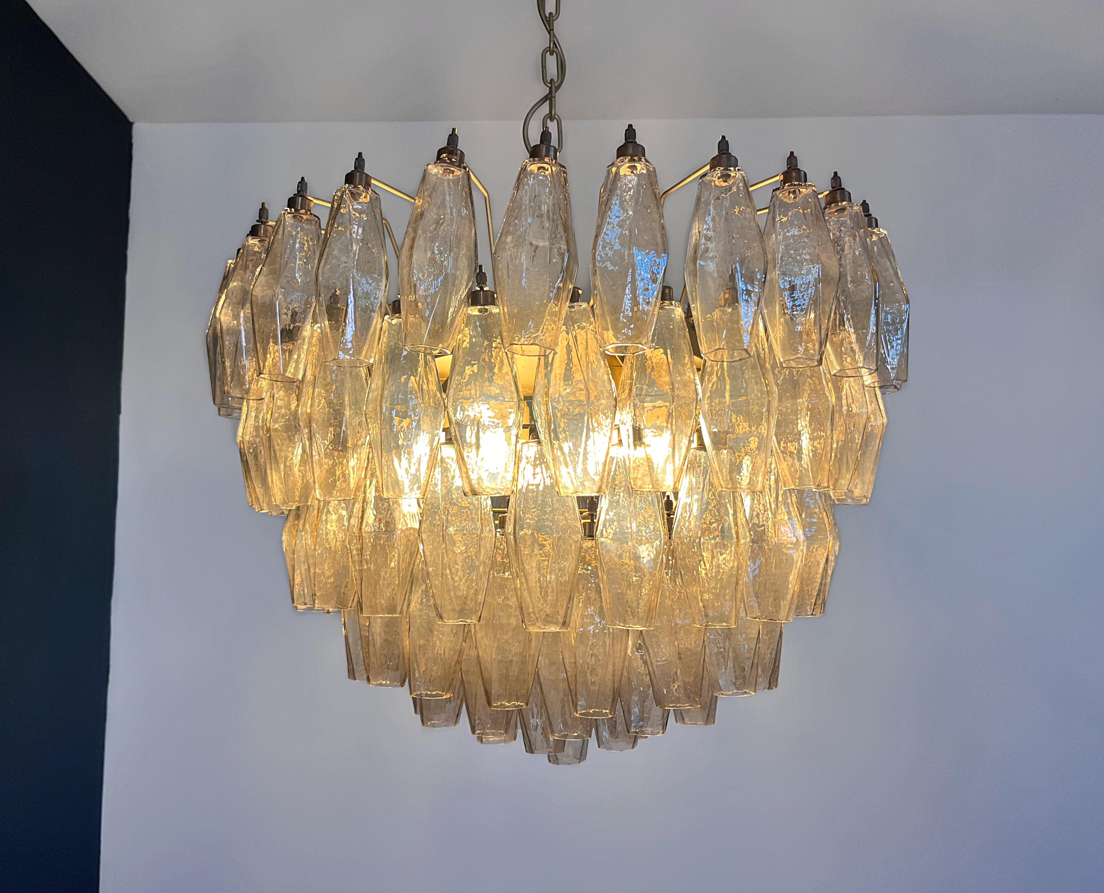 Amazing Murano glass Candelier - 111  smoked polyhedra 10