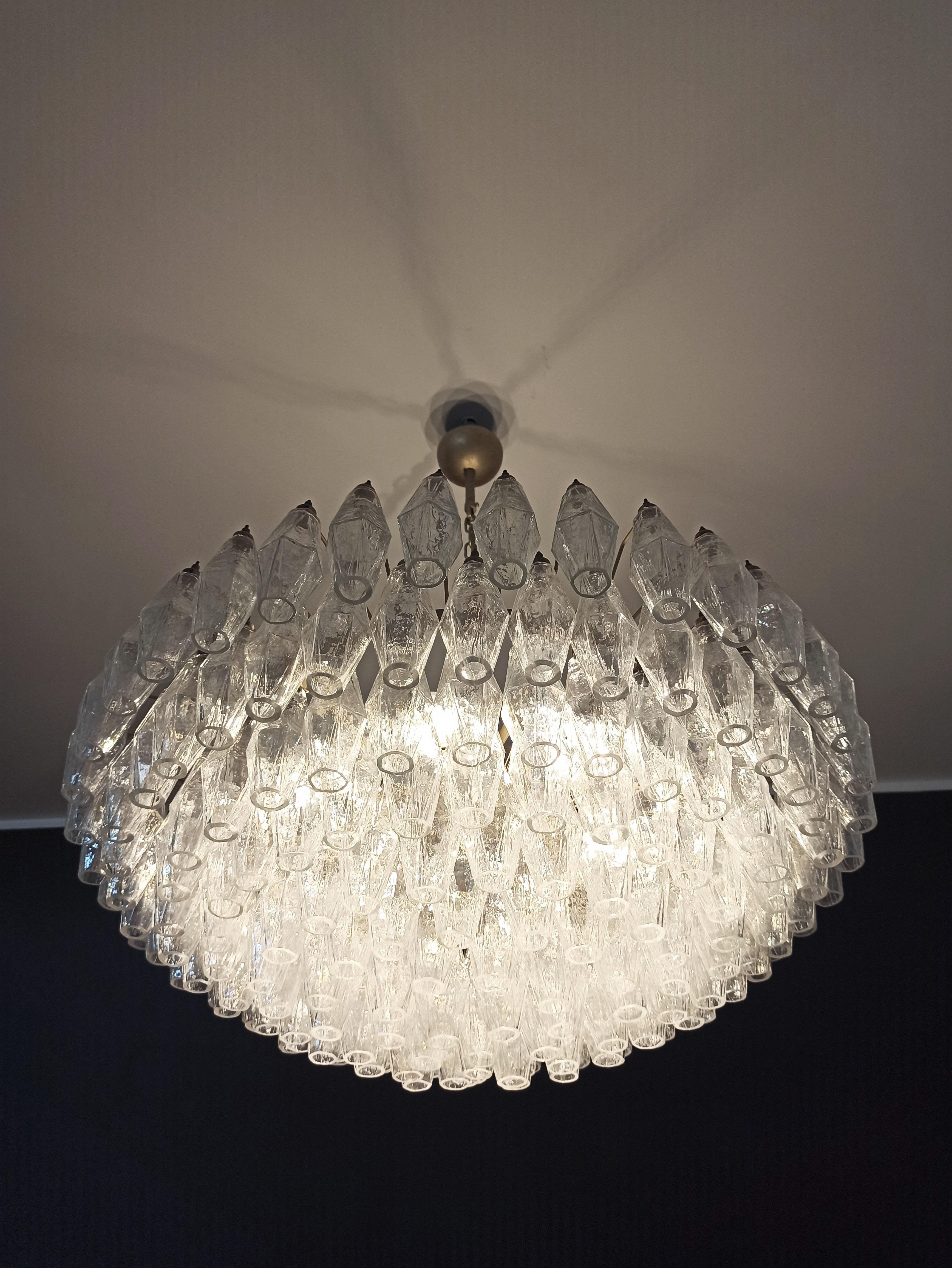 Incredibile candeliere in vetro di Murano, 185 vetri iridescenti in vendita 7