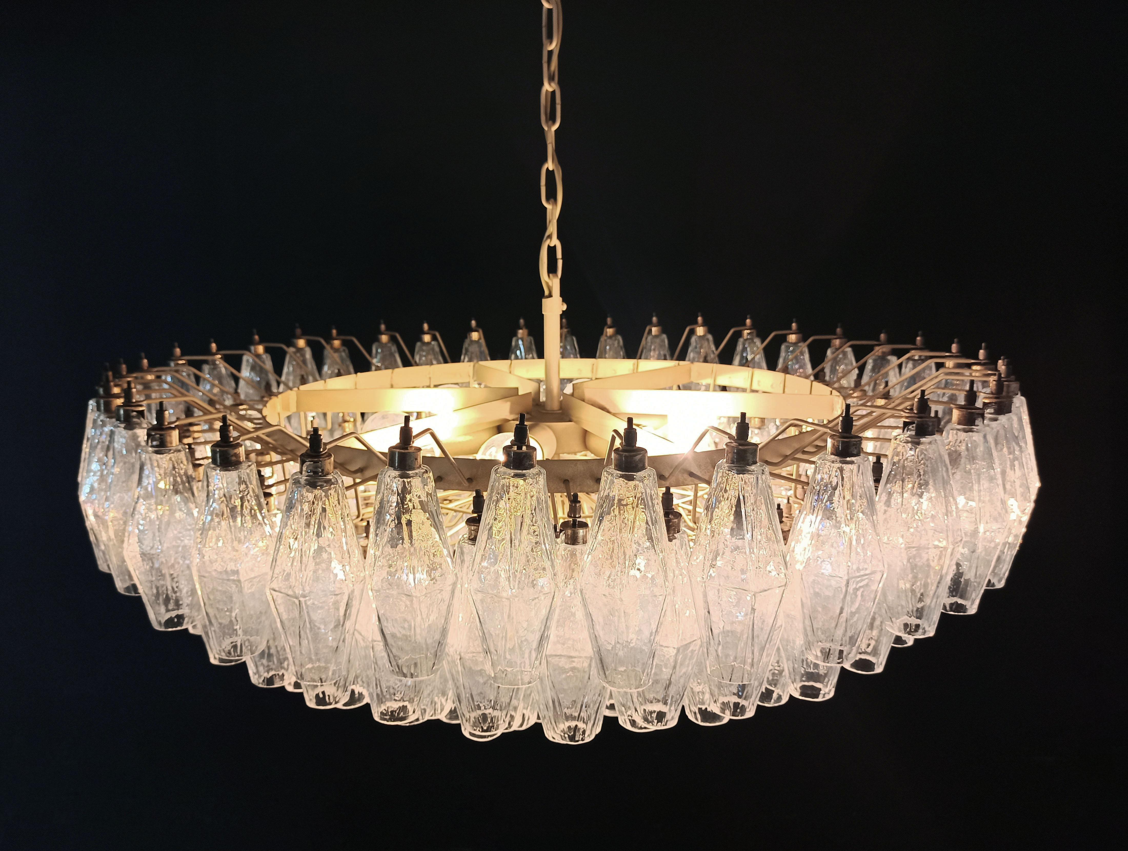 Amazing Murano Glass Candelier, 185 Iridescent Glasses 8
