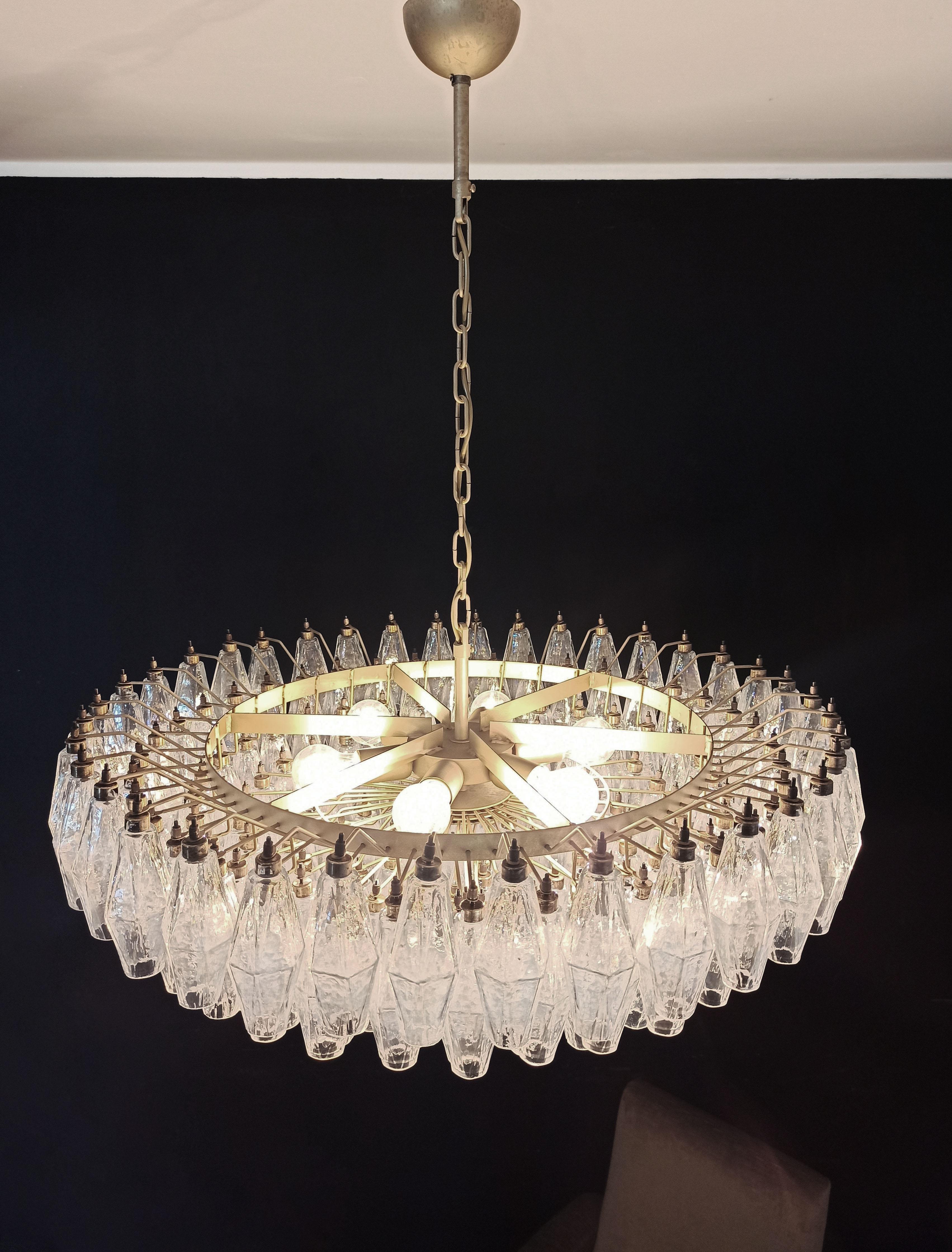 Incredibile candeliere in vetro di Murano, 185 vetri iridescenti in vendita 8