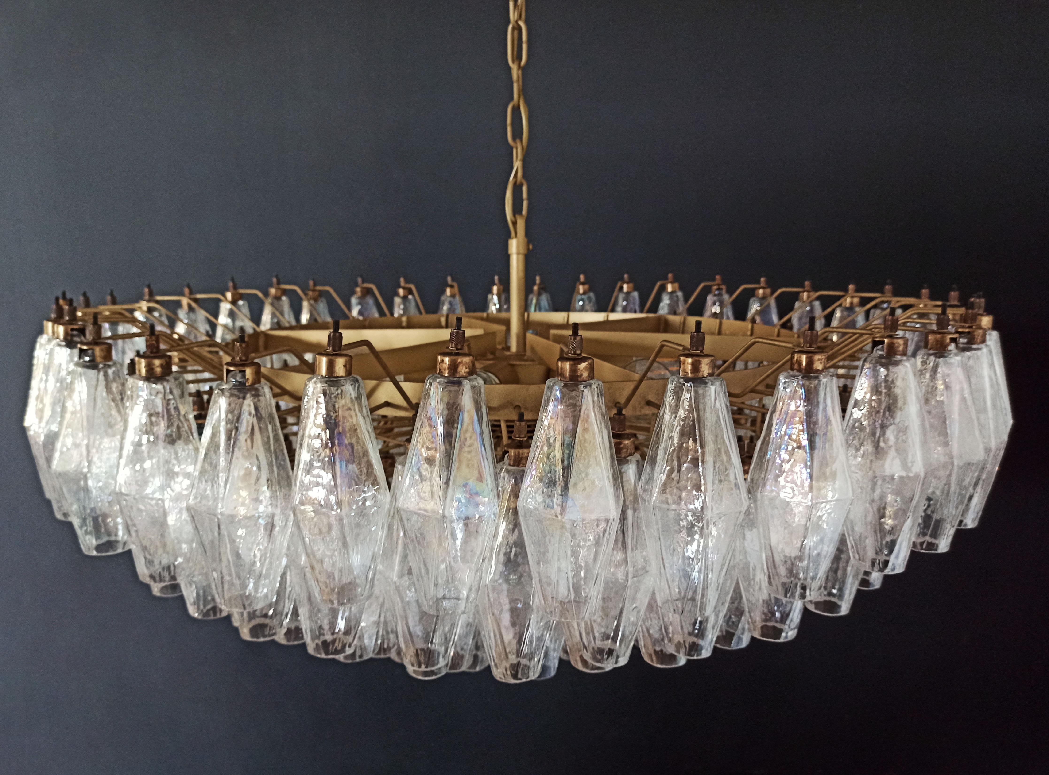 Amazing Murano Glass Candelier, 185 Iridescent Glasses 12