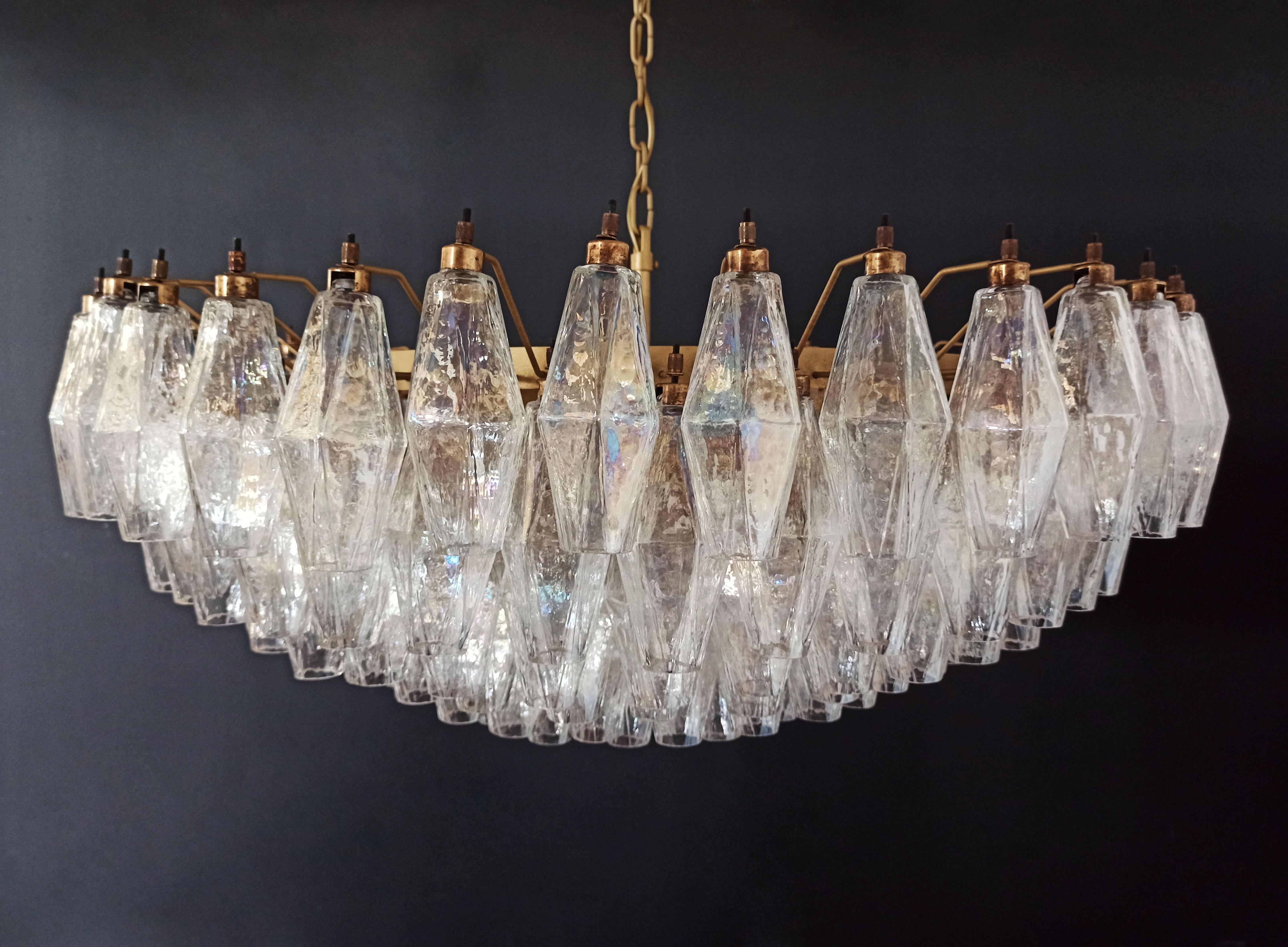 Amazing Murano Glass Candelier, 185 Iridescent Glasses 13