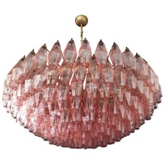 Amazing Murano Glass Candelier, 185 Pink Poliedri