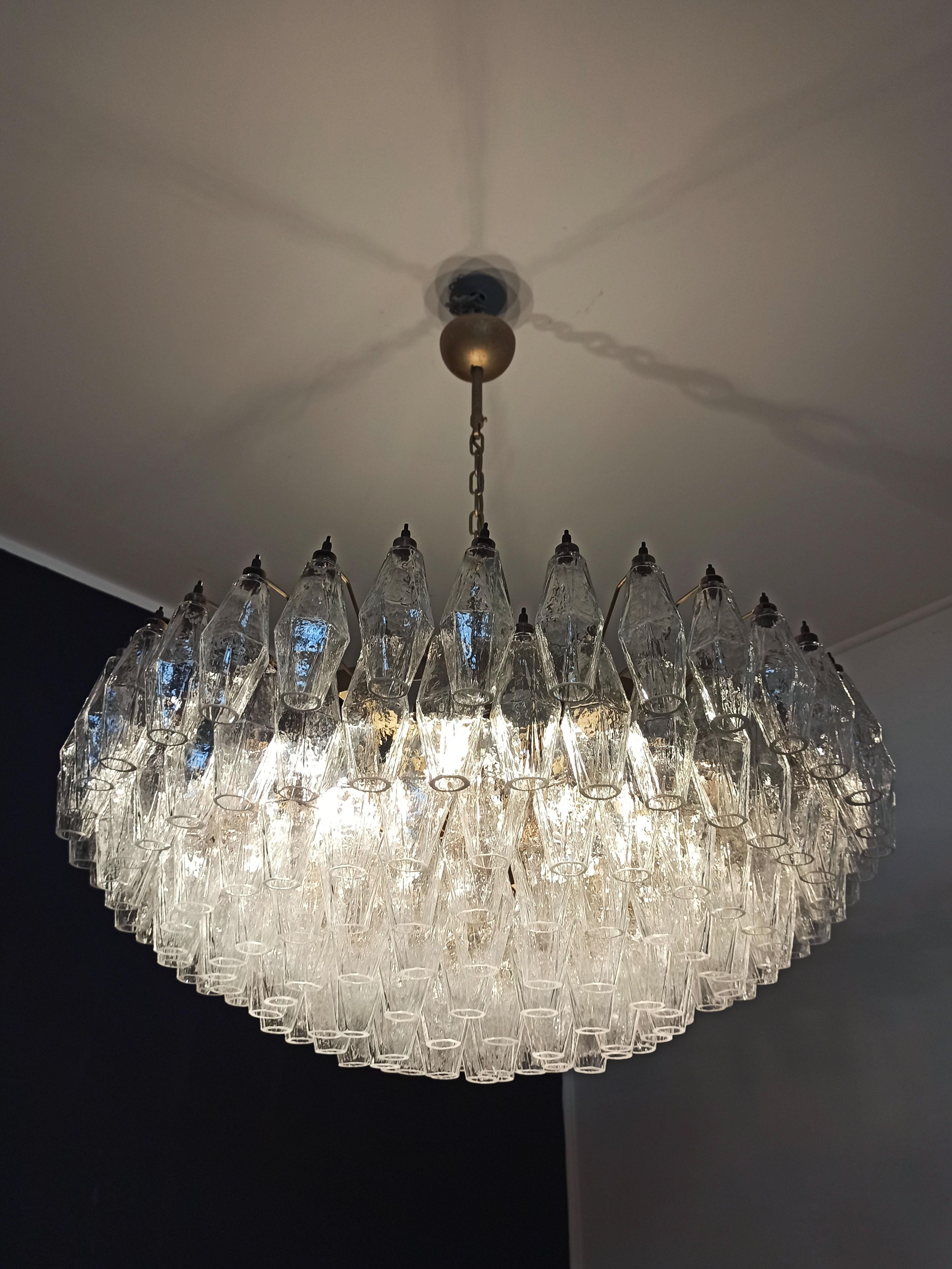 Amazing Murano glass Candelier - 185 poliedri For Sale 14